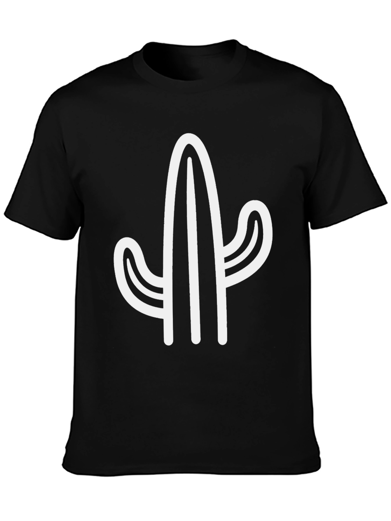 Cactus Graphic Tee - Stylish & Unique Black T-Shirt