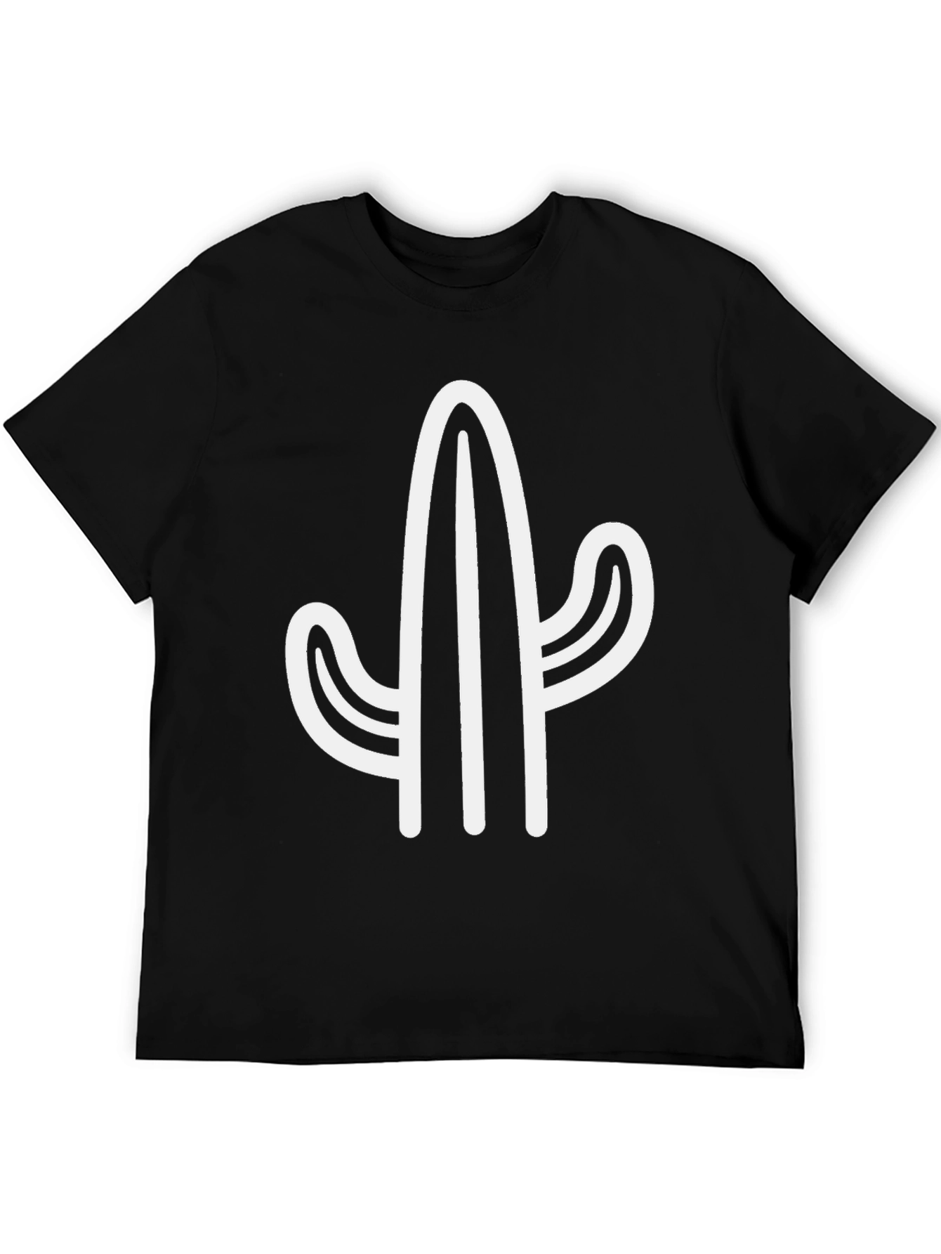 Cactus Graphic Tee - Stylish & Unique Black T-Shirt