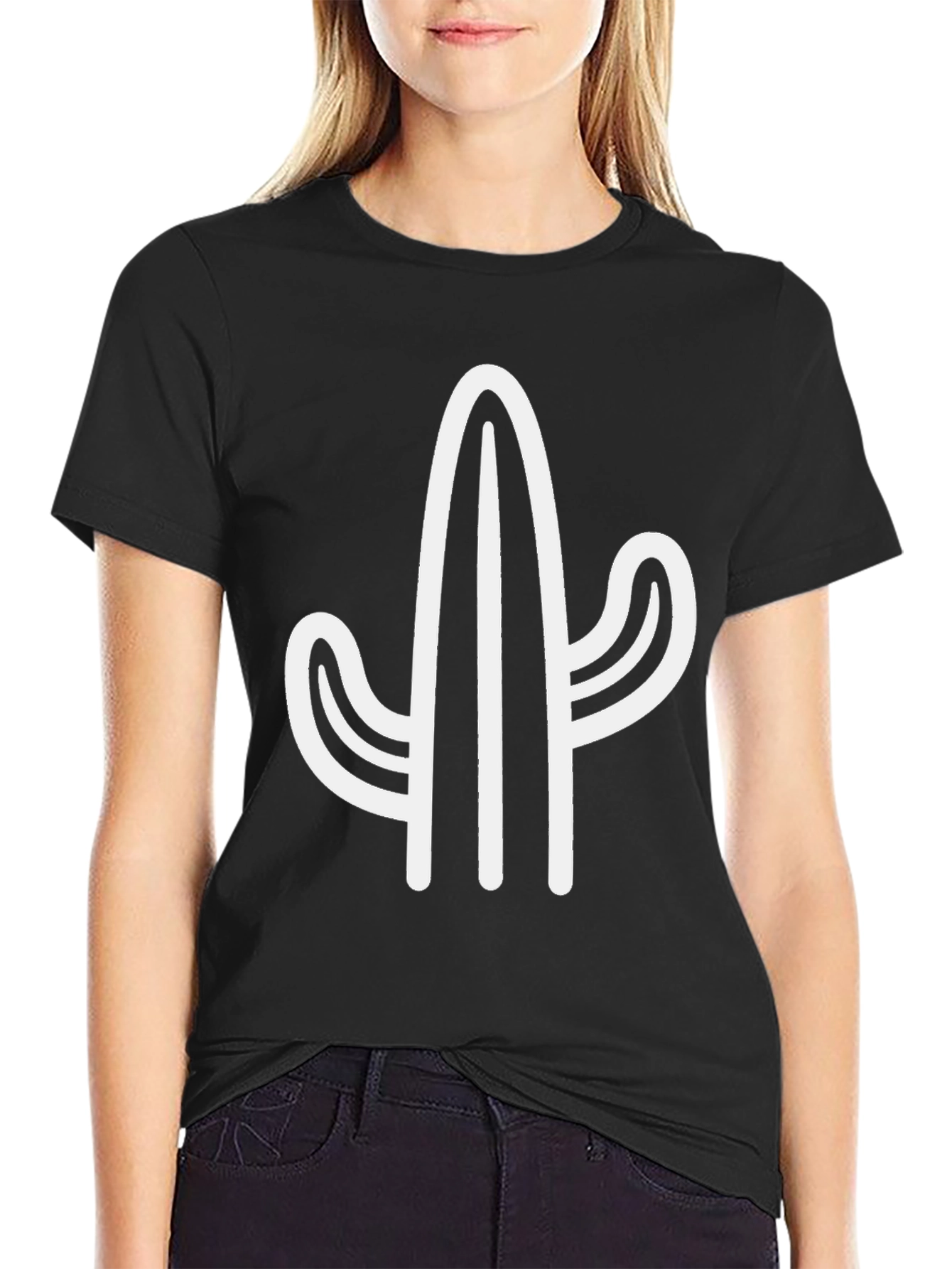 Cactus Graphic Tee - Stylish & Unique Black T-Shirt