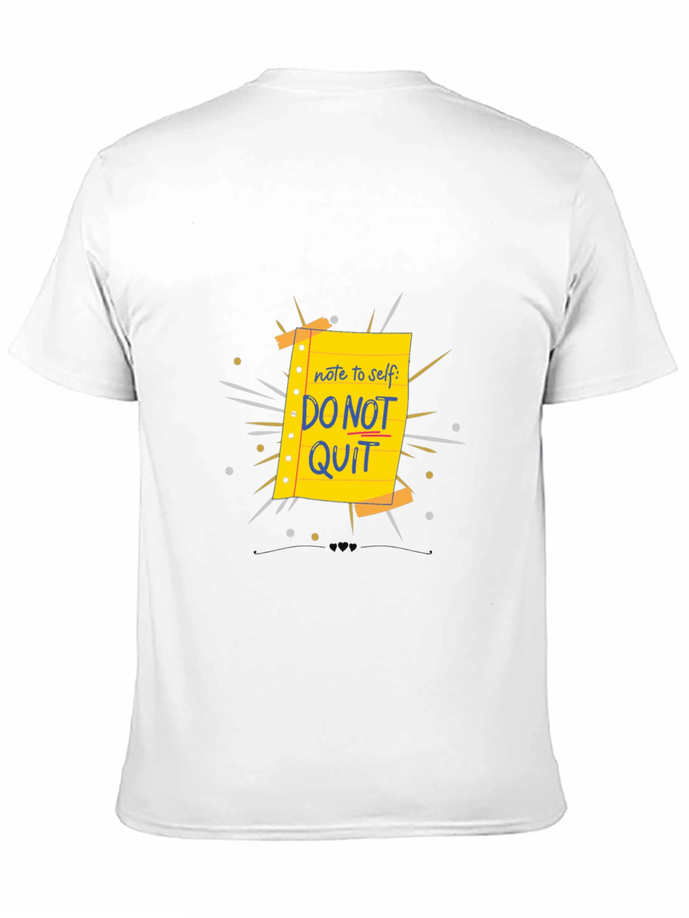 Motivational Do Not Quit Graphic T-Shirt - Black