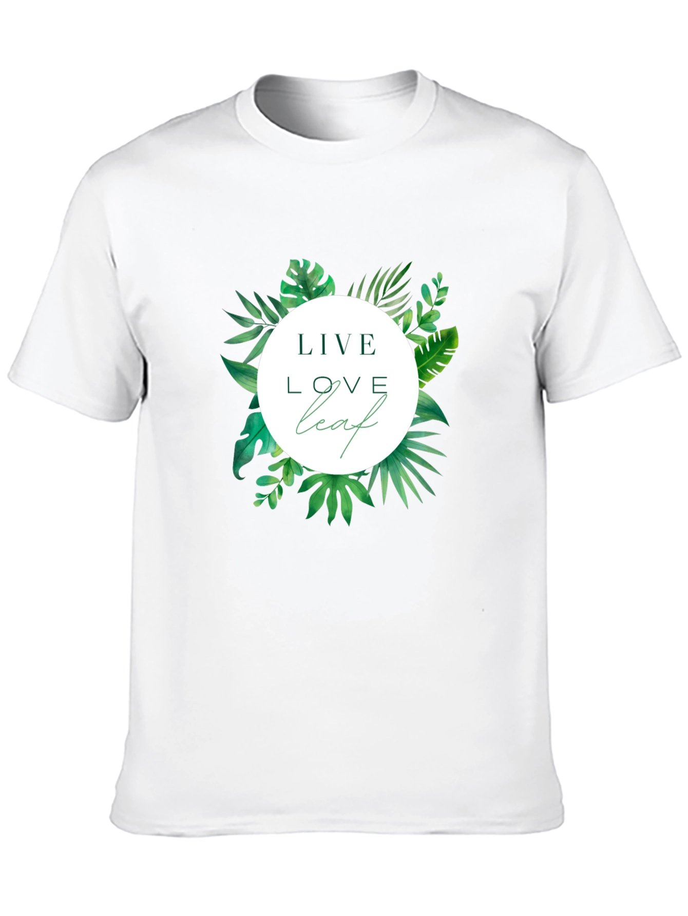 Live Love Leaf Black T-Shirt