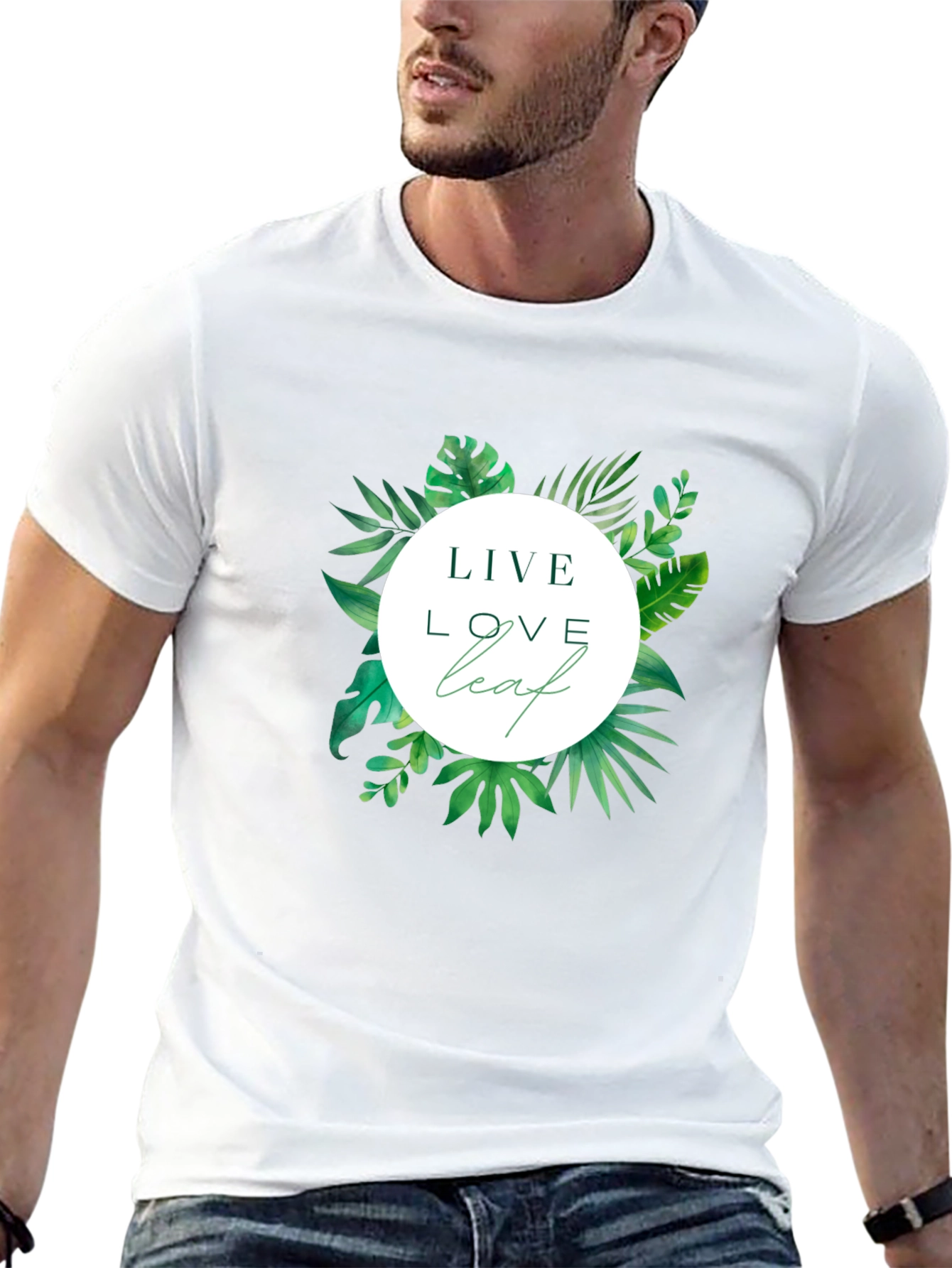 Live Love Leaf Black T-Shirt