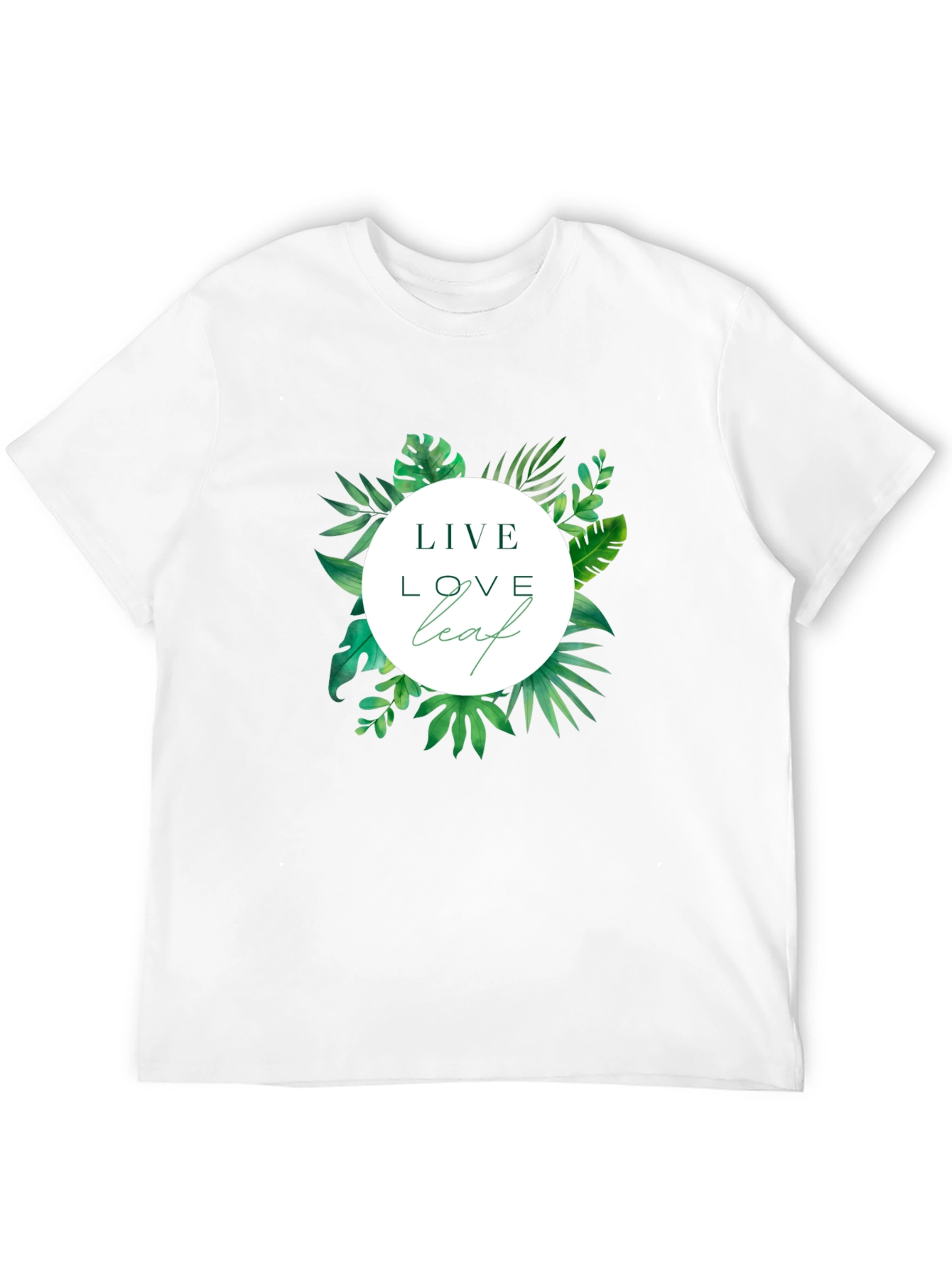 Live Love Leaf Black T-Shirt