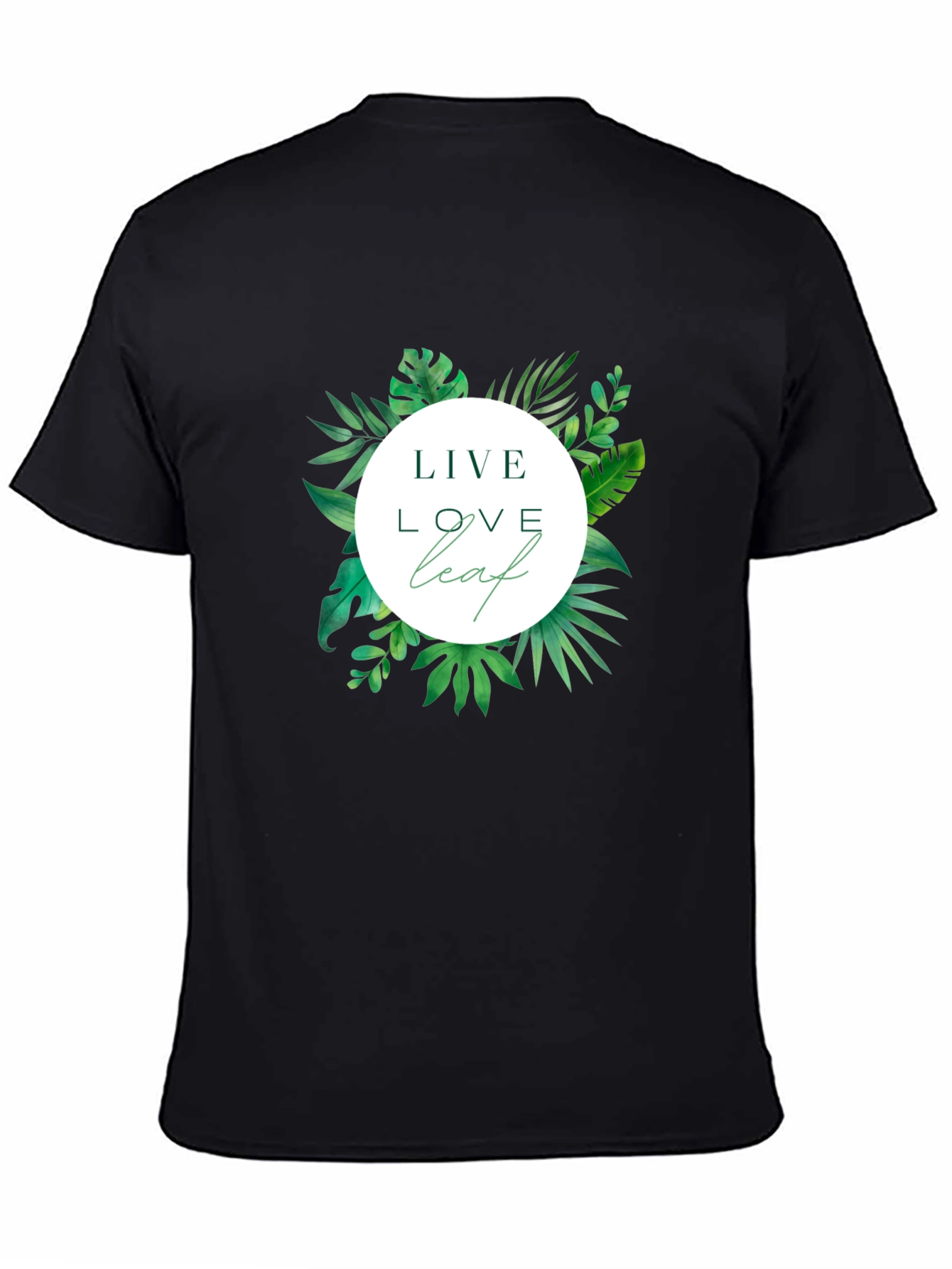 Live Love Leaf Black T-Shirt