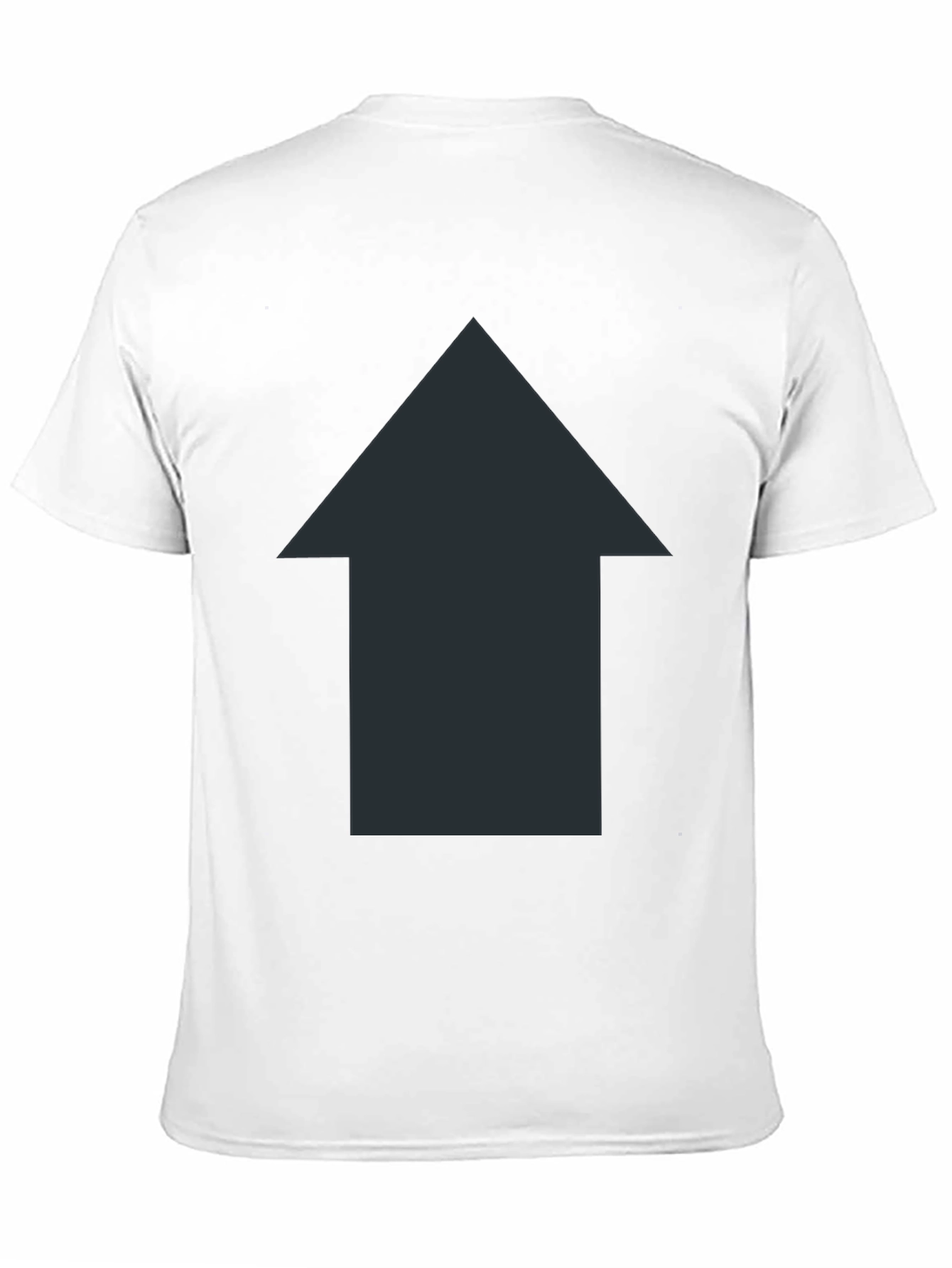 Upward Arrow Black T-Shirt - Simple Design