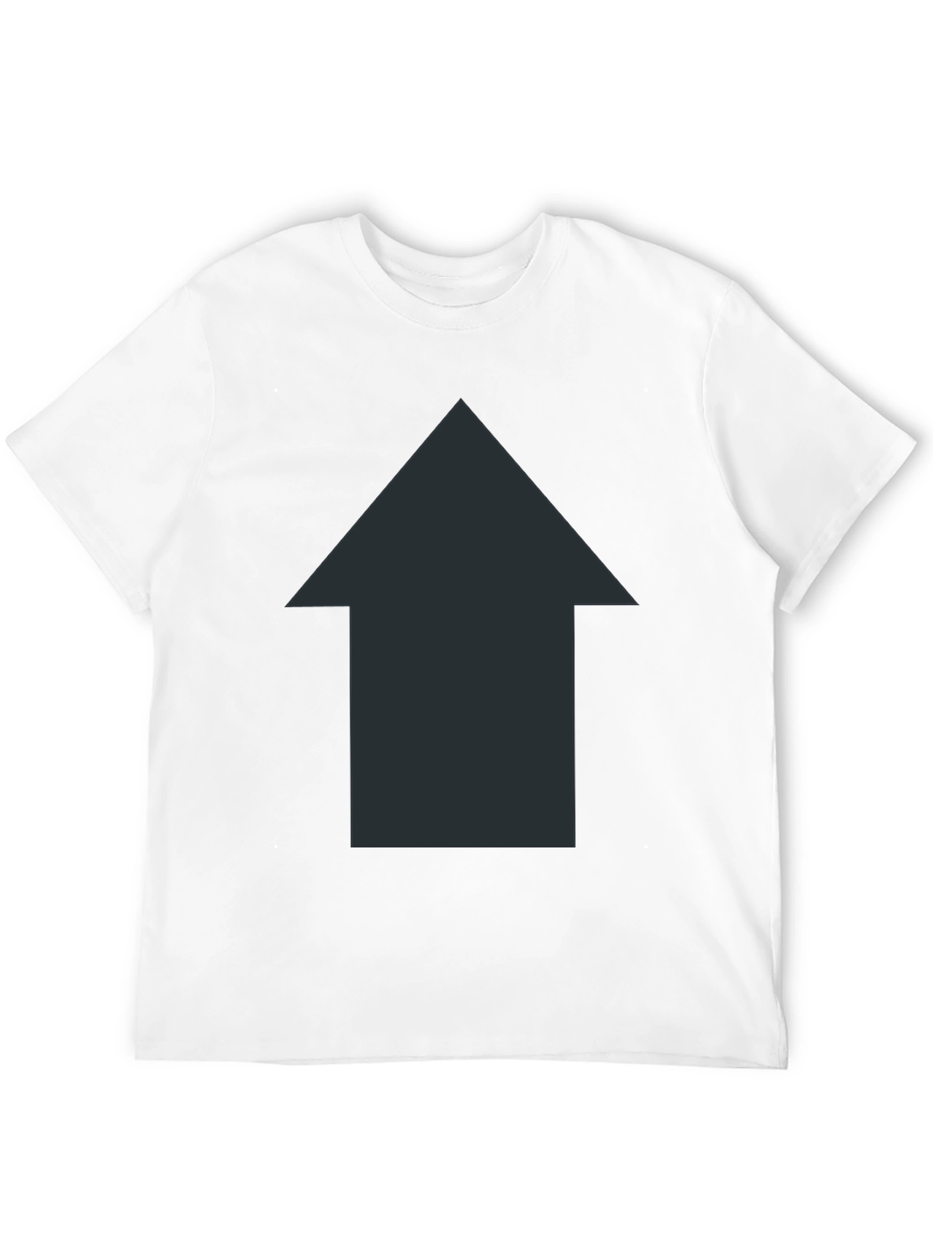Upward Arrow Black T-Shirt - Simple Design