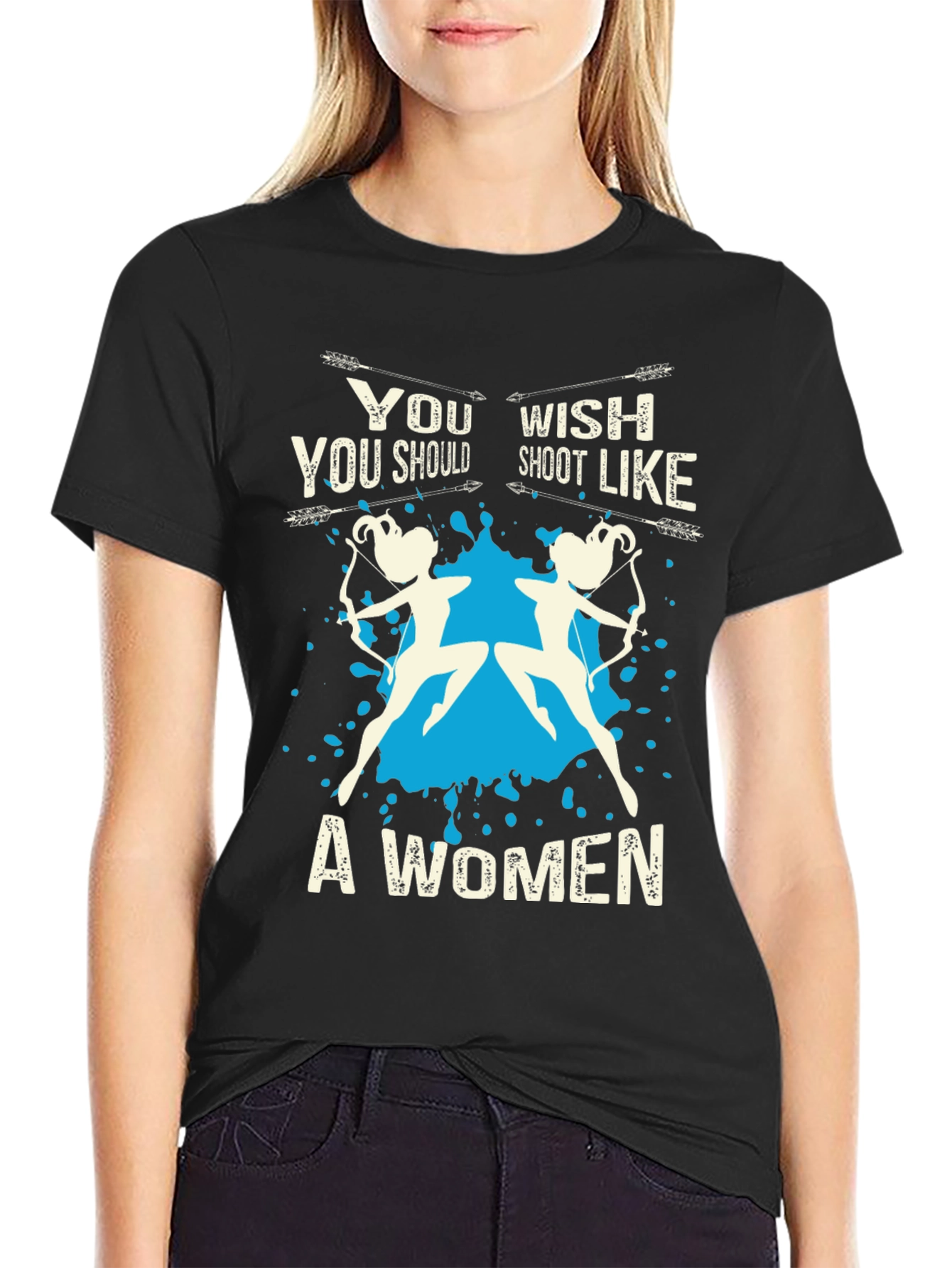 Shoot Like A Women Novelty T-Shirt