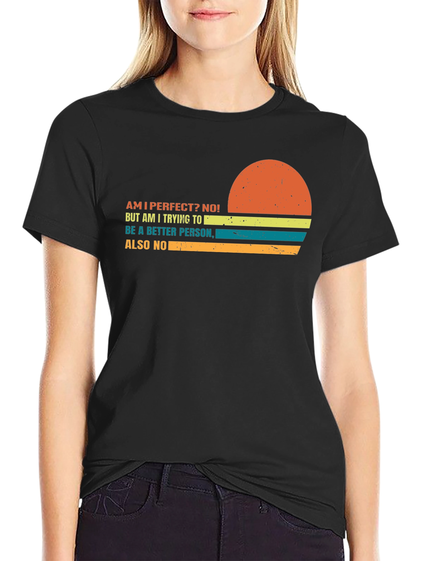 Funny Sarcastic Retro Sunset Graphic T-Shirt