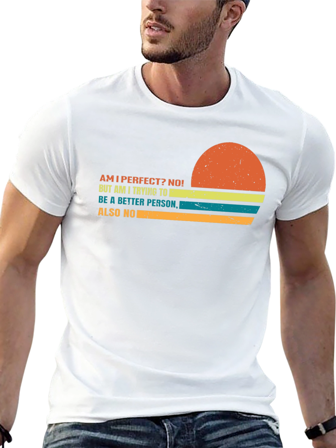 Funny Sarcastic Retro Sunset Graphic T-Shirt