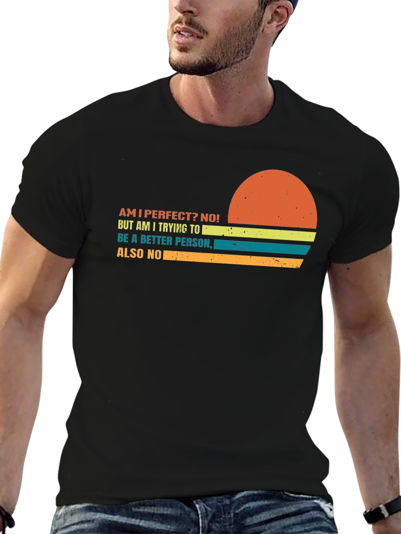 Funny Sarcastic Retro Sunset Graphic T-Shirt