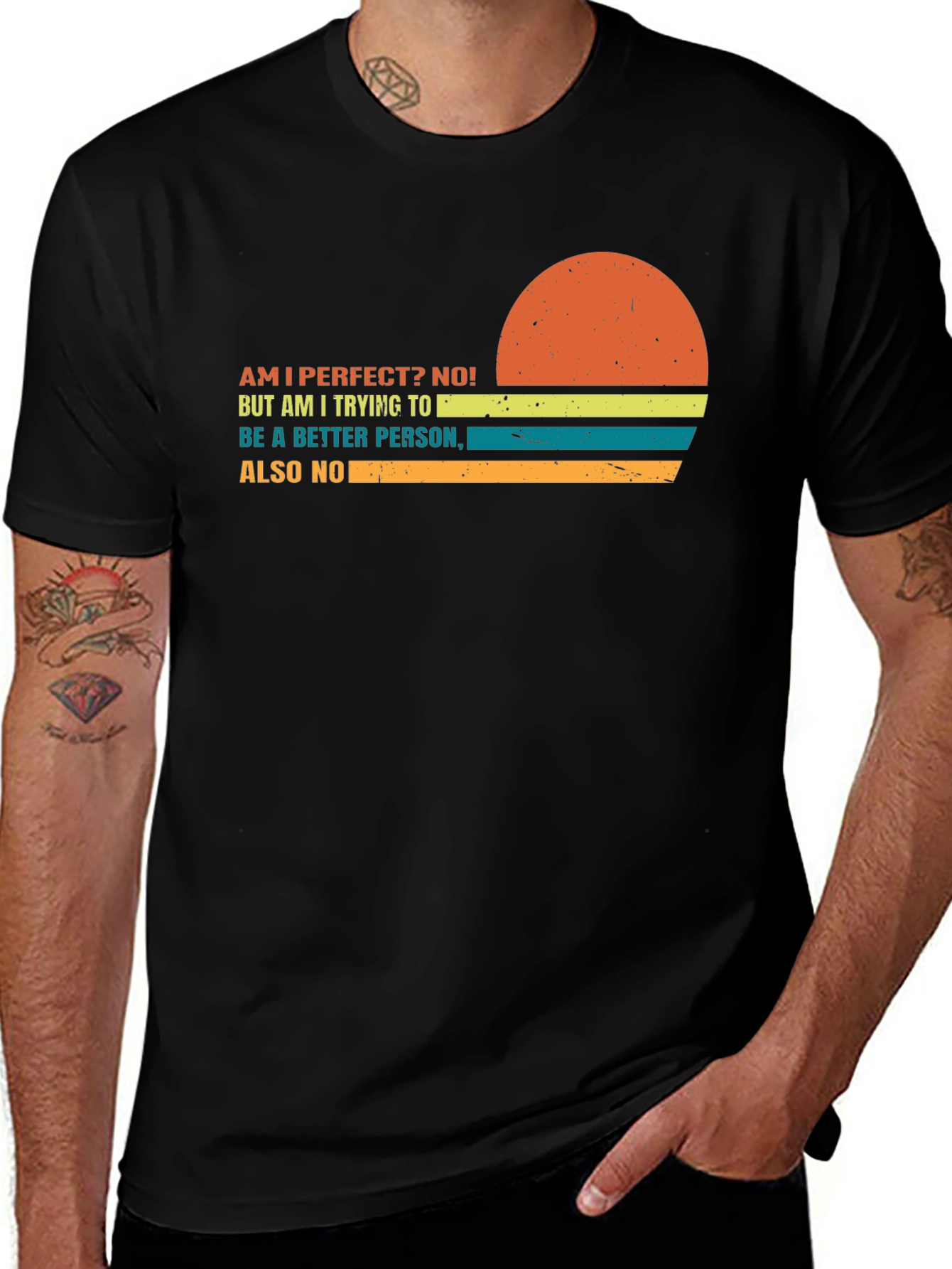 Funny Sarcastic Retro Sunset Graphic T-Shirt