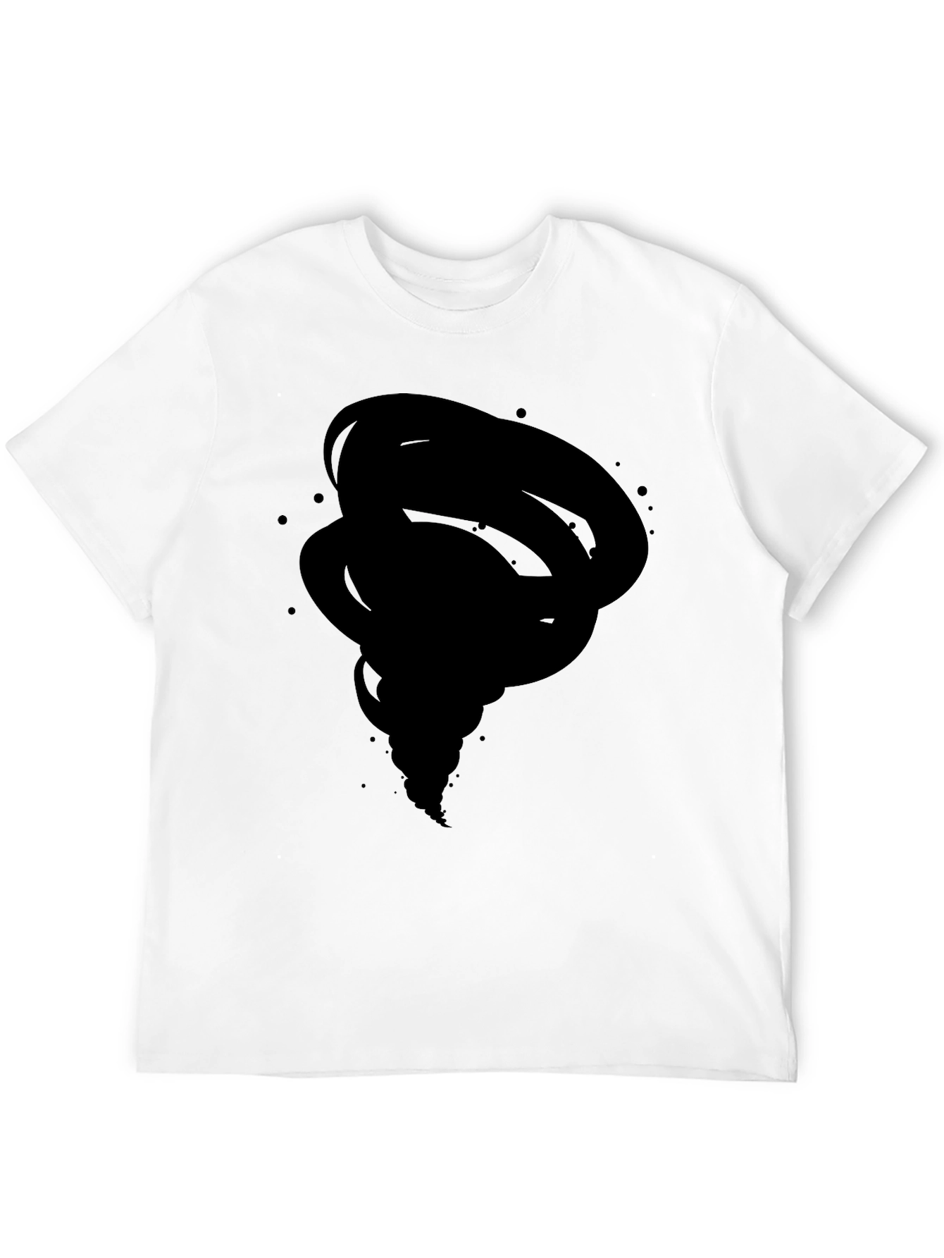 Mens Black Tornado Graphic T-Shirt