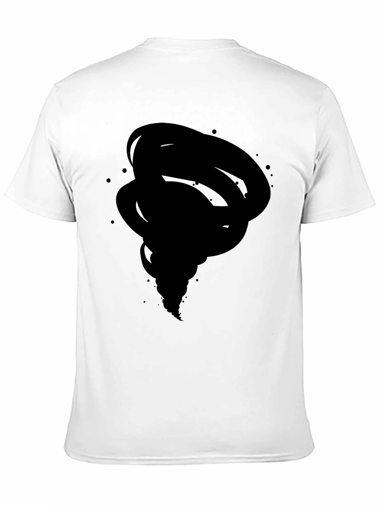 Mens Black Tornado Graphic T-Shirt