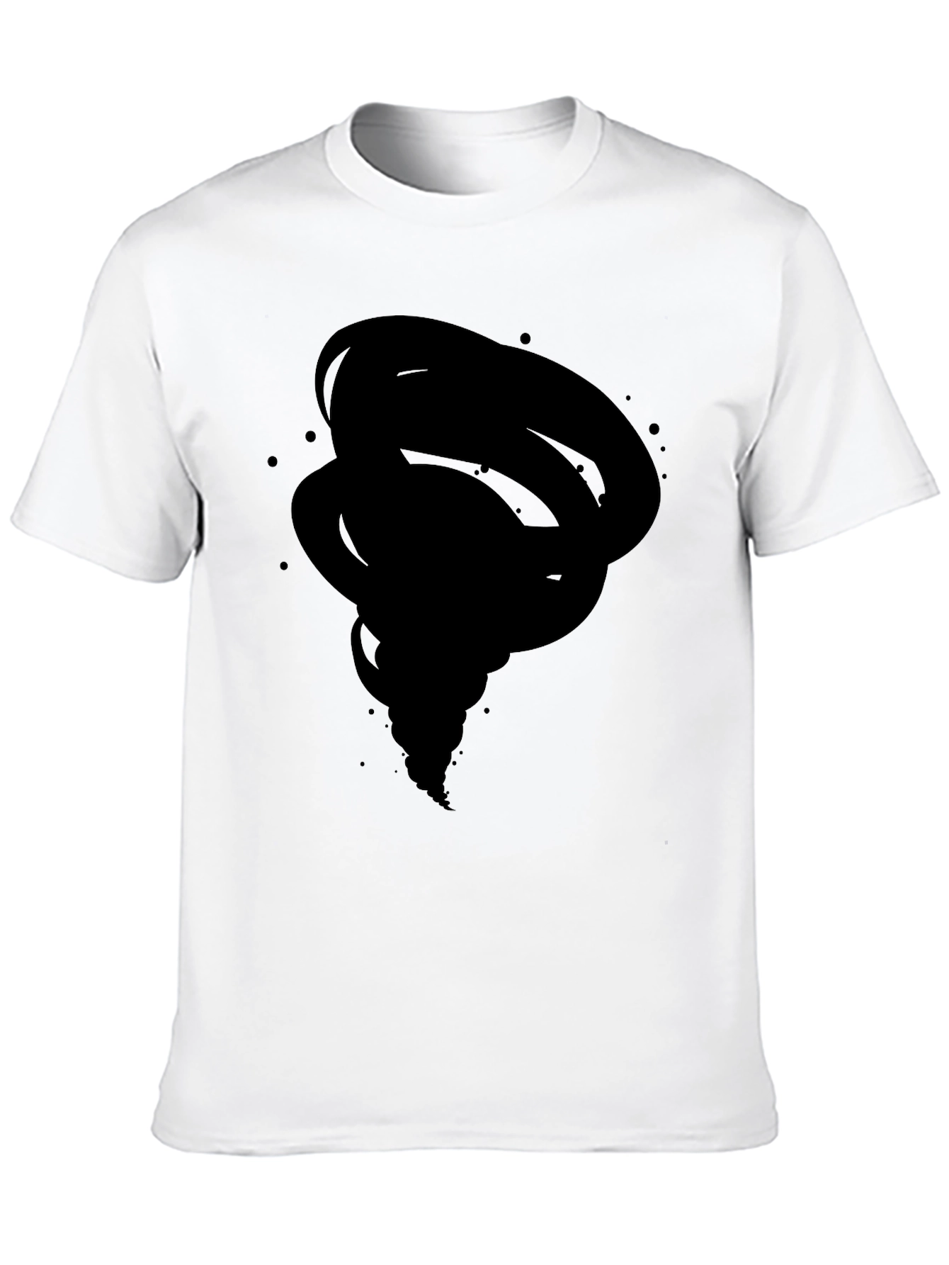 Mens Black Tornado Graphic T-Shirt