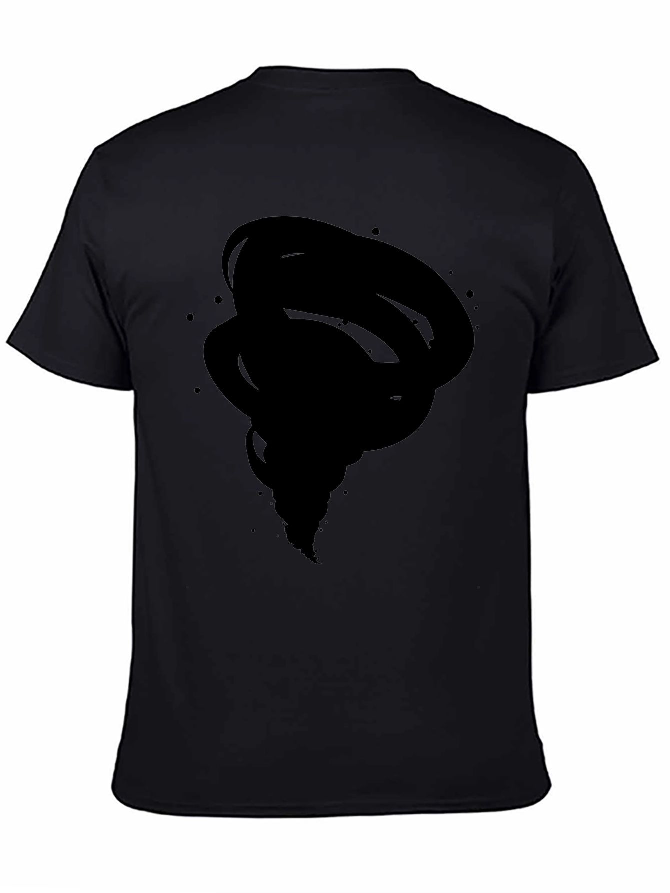 Mens Black Tornado Graphic T-Shirt