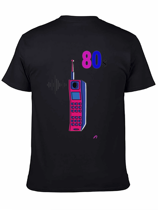 Retro 80s Phone Graphic T-Shirt