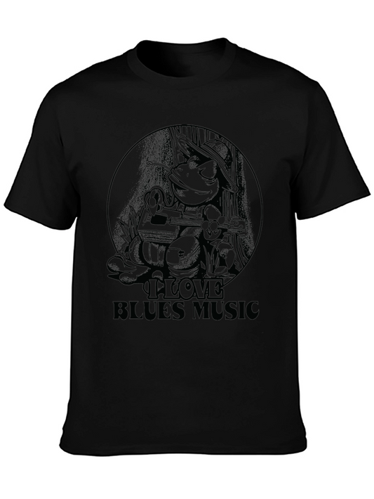 I Love Blues Music Graphic Tee