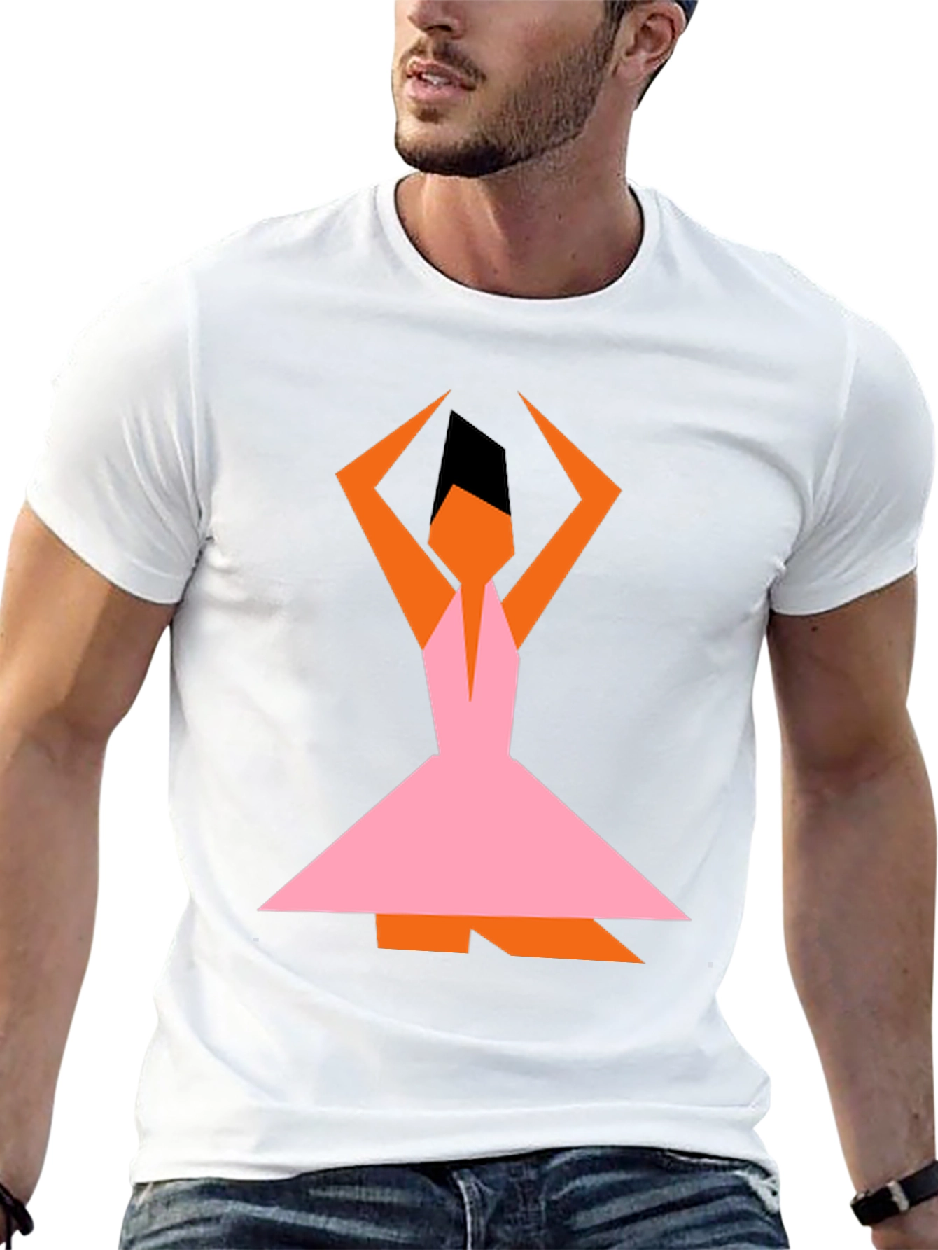 Geometric Dancer Graphic Tee