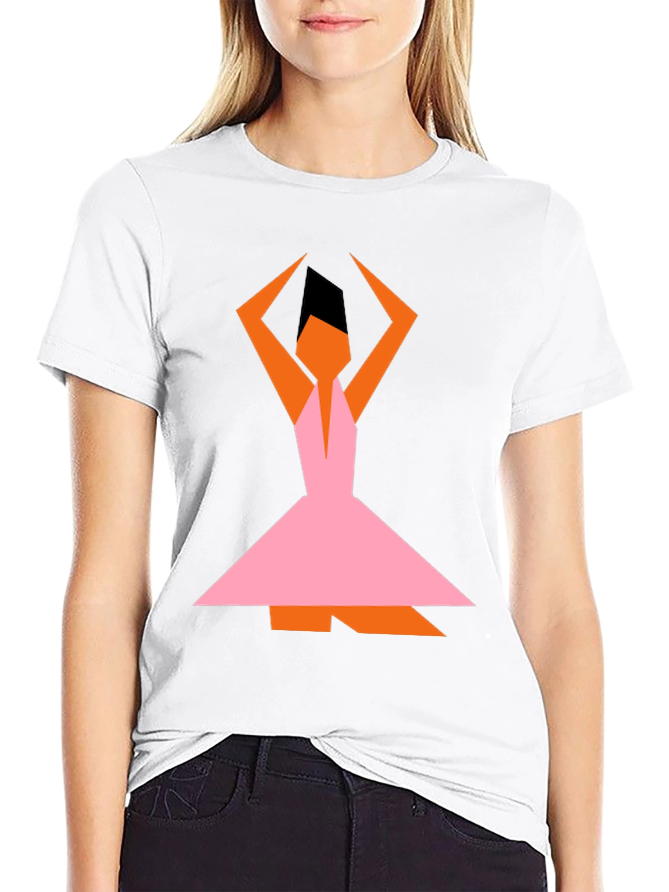 Geometric Dancer Graphic Tee