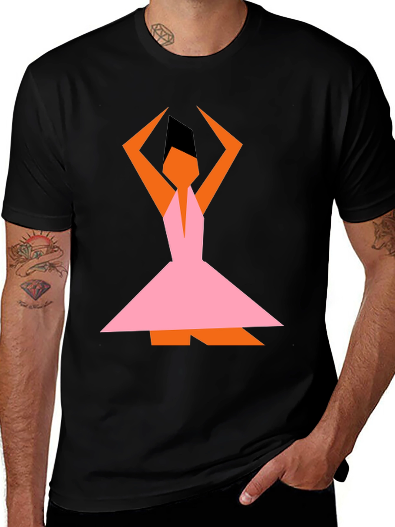 Geometric Dancer Graphic Tee