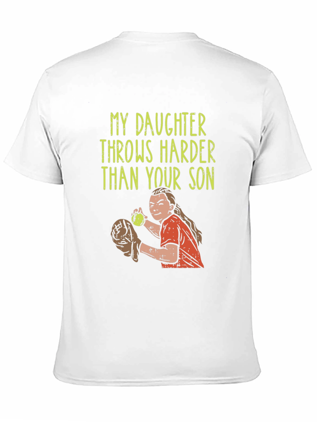 Daughter Throws Harder T-Shirt - Baseball/Softball