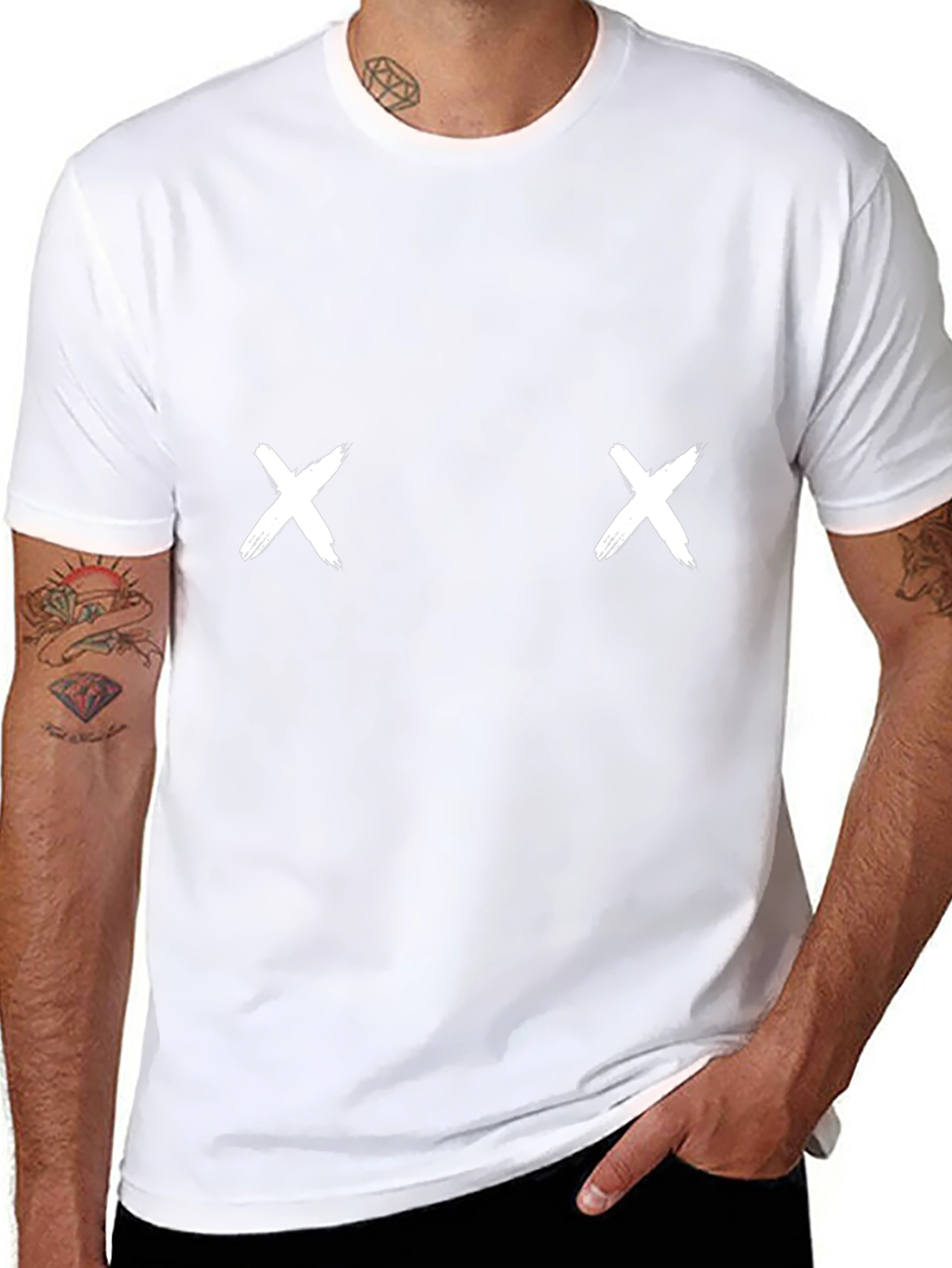 Novelty X Marks T-Shirt - Adult Humor Tee