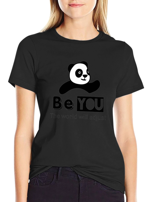 Be You Panda T-Shirt - Black Cotton Tee