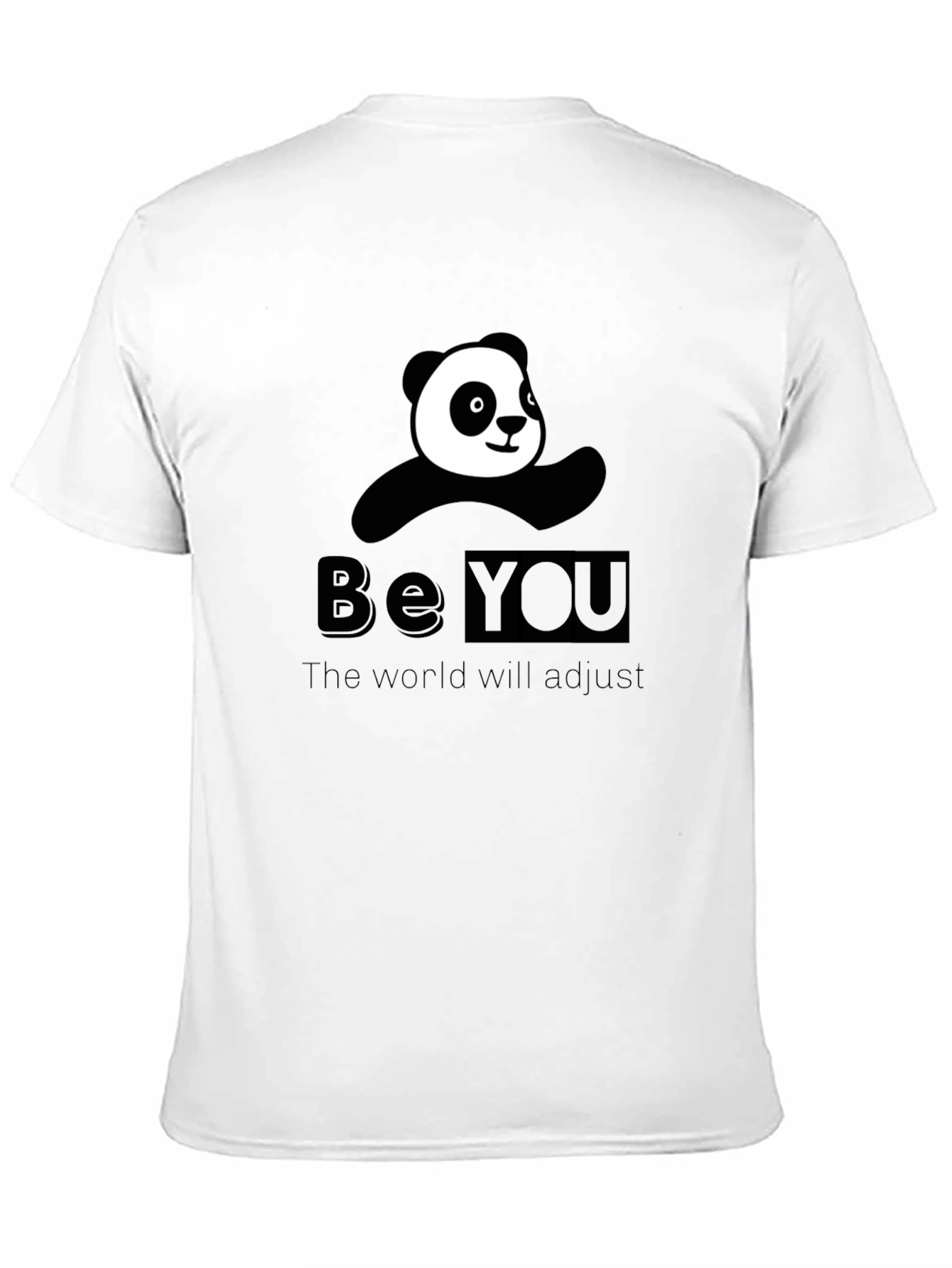 Be You Panda T-Shirt - Black Cotton Tee