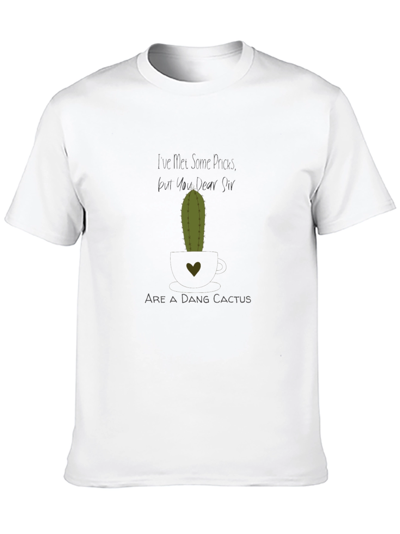 Humorous DANG CACTUS Graphic T-Shirt