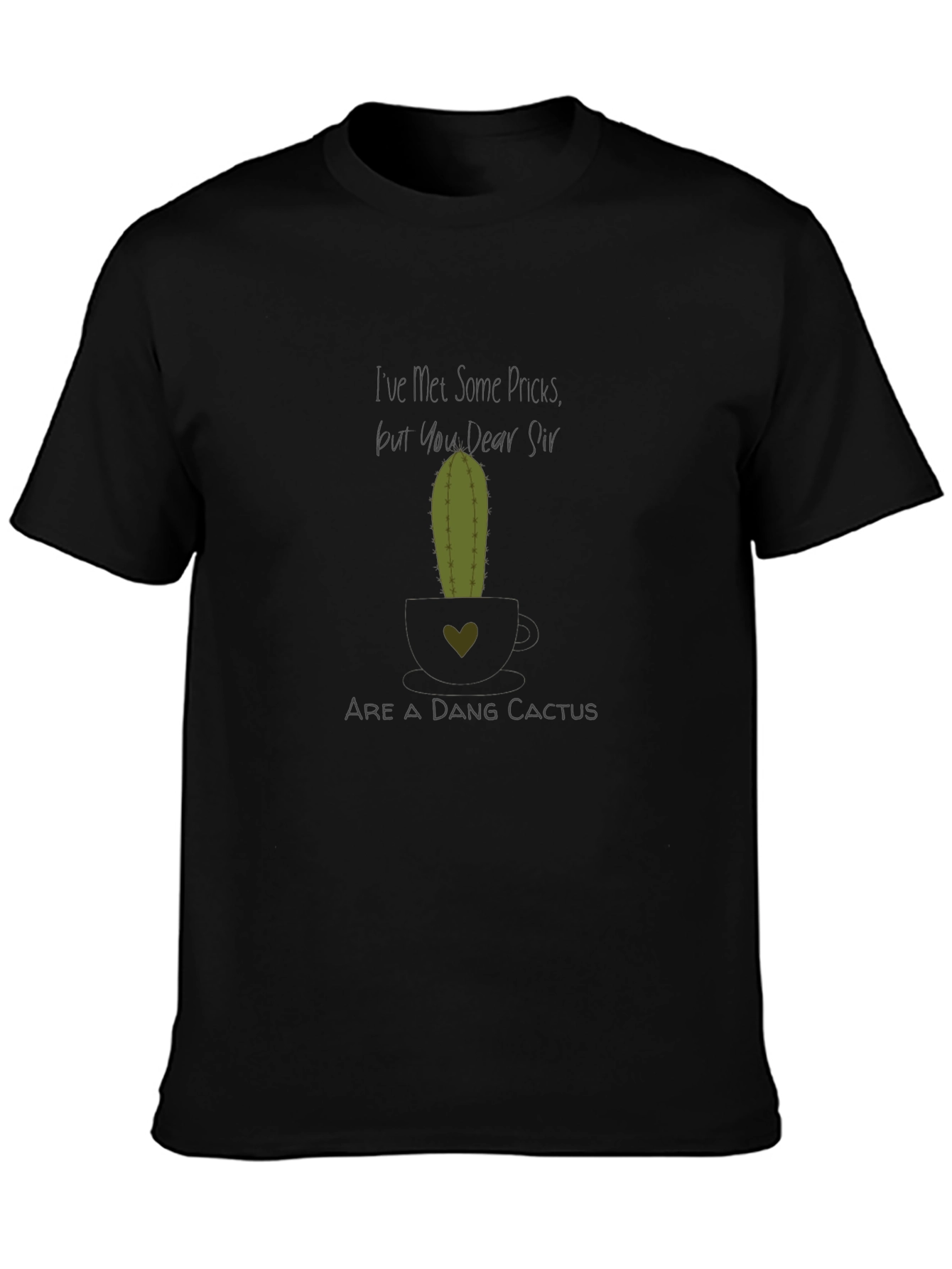 Humorous DANG CACTUS Graphic T-Shirt