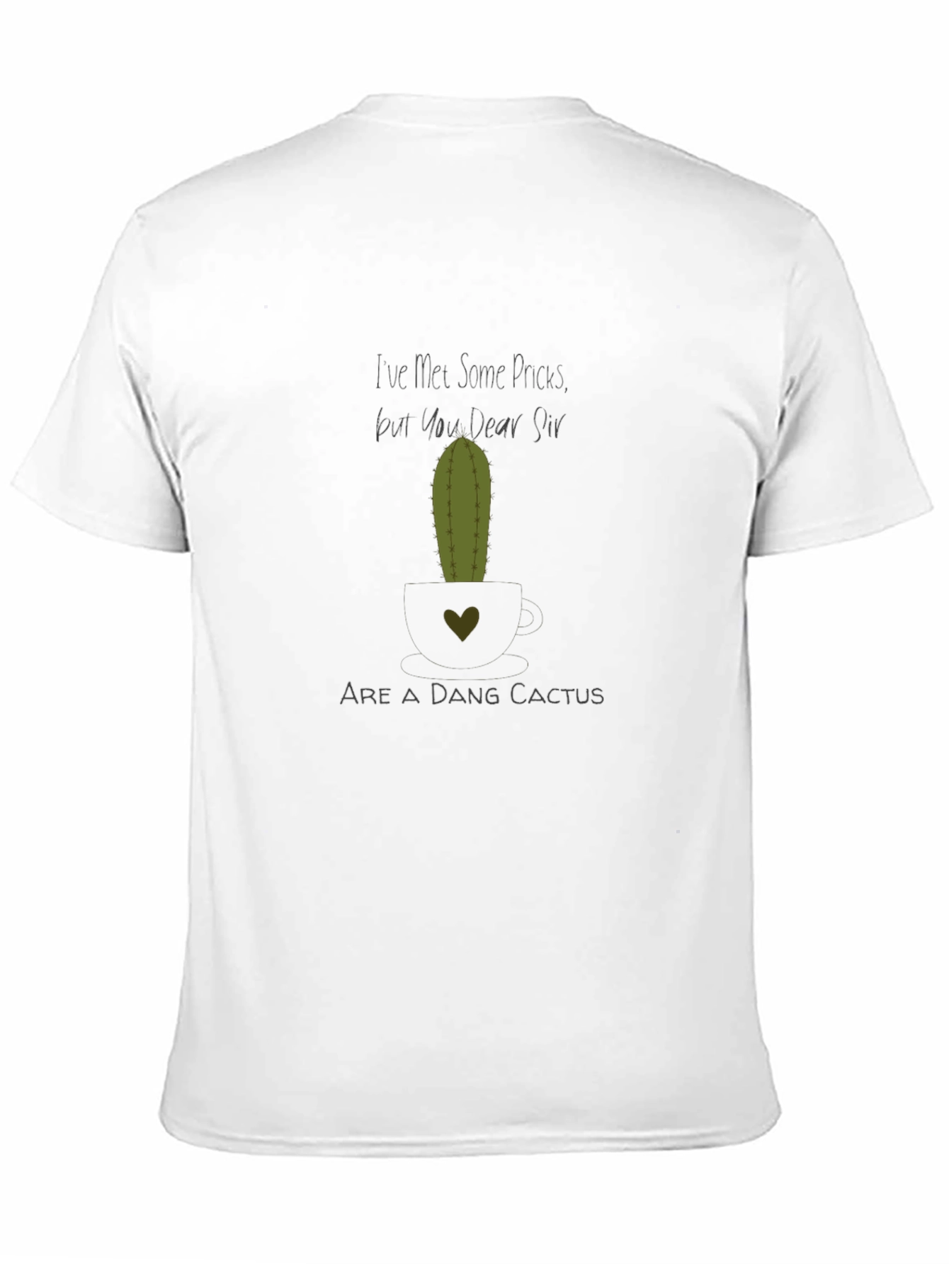 Humorous DANG CACTUS Graphic T-Shirt