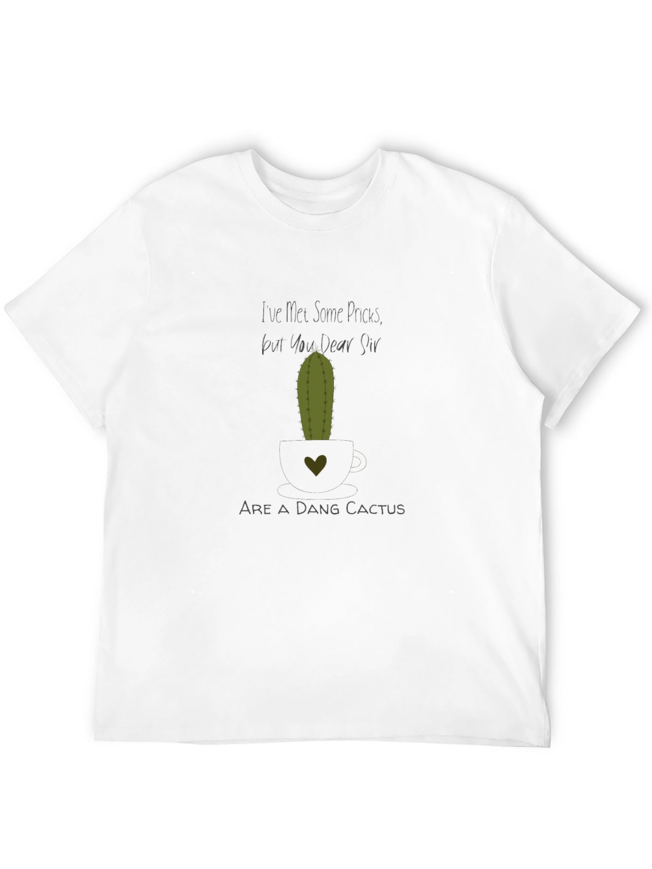 Humorous DANG CACTUS Graphic T-Shirt