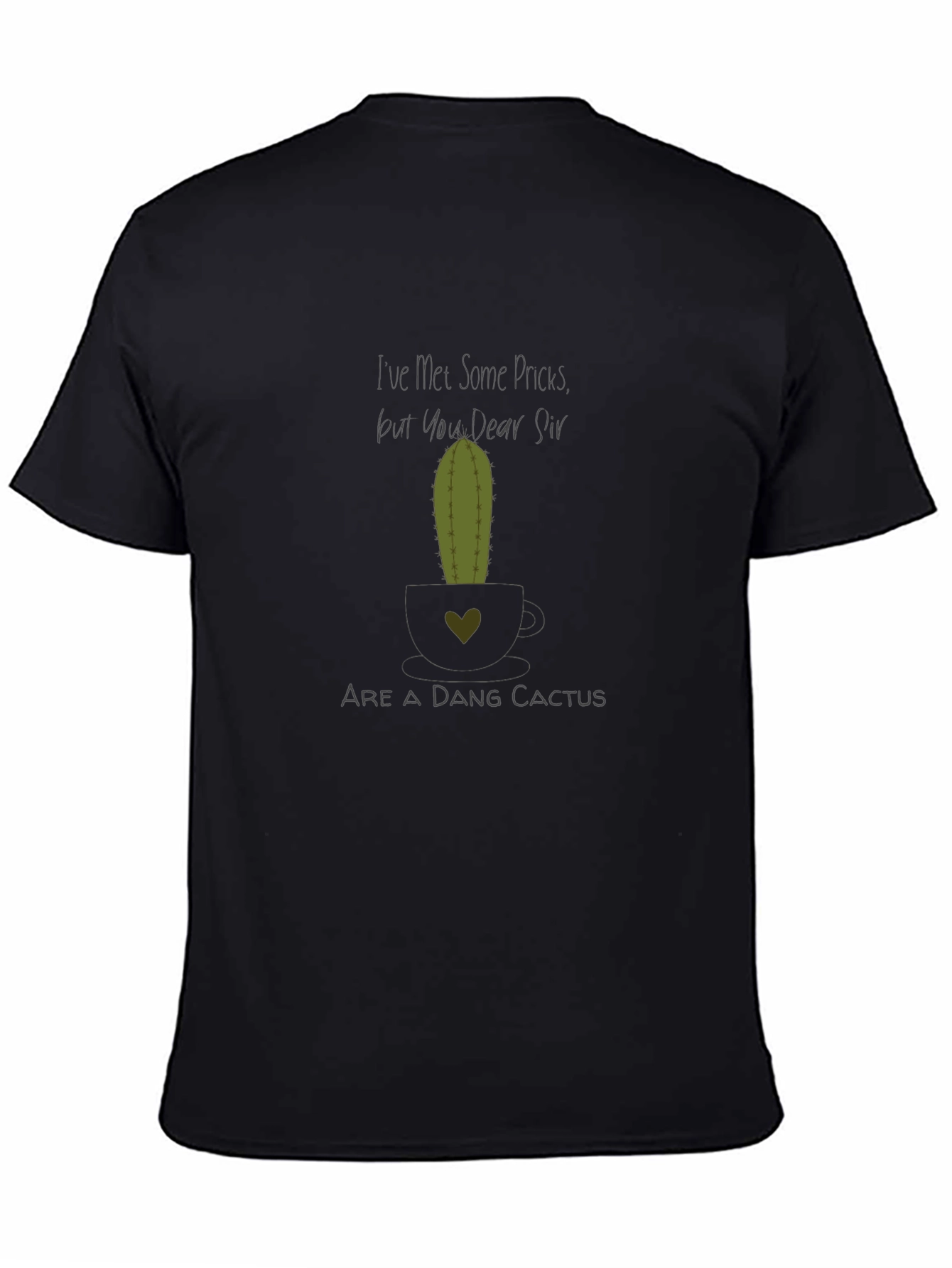 Humorous DANG CACTUS Graphic T-Shirt