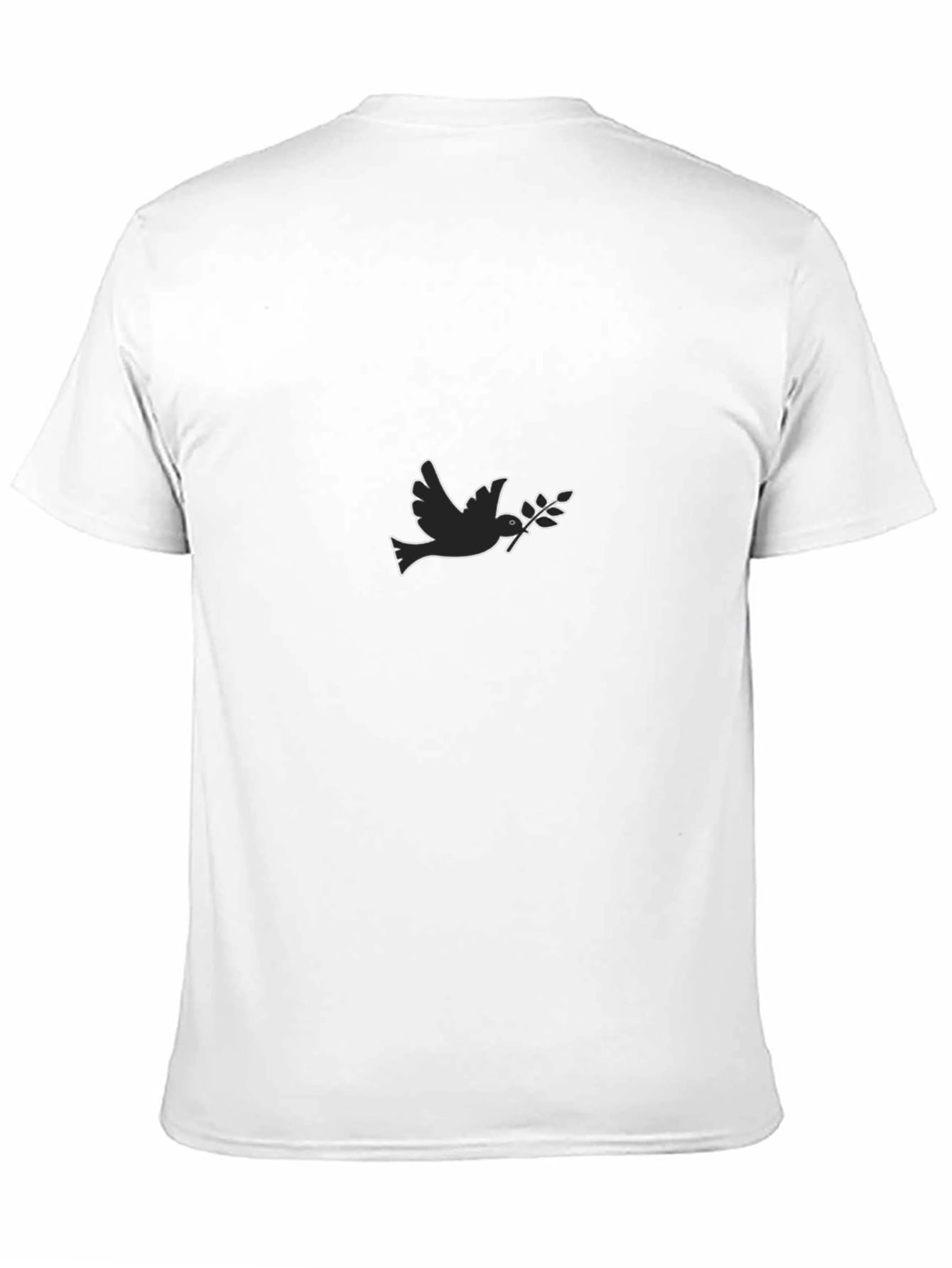 Peace Dove Graphic Tee - Black Cotton Blend