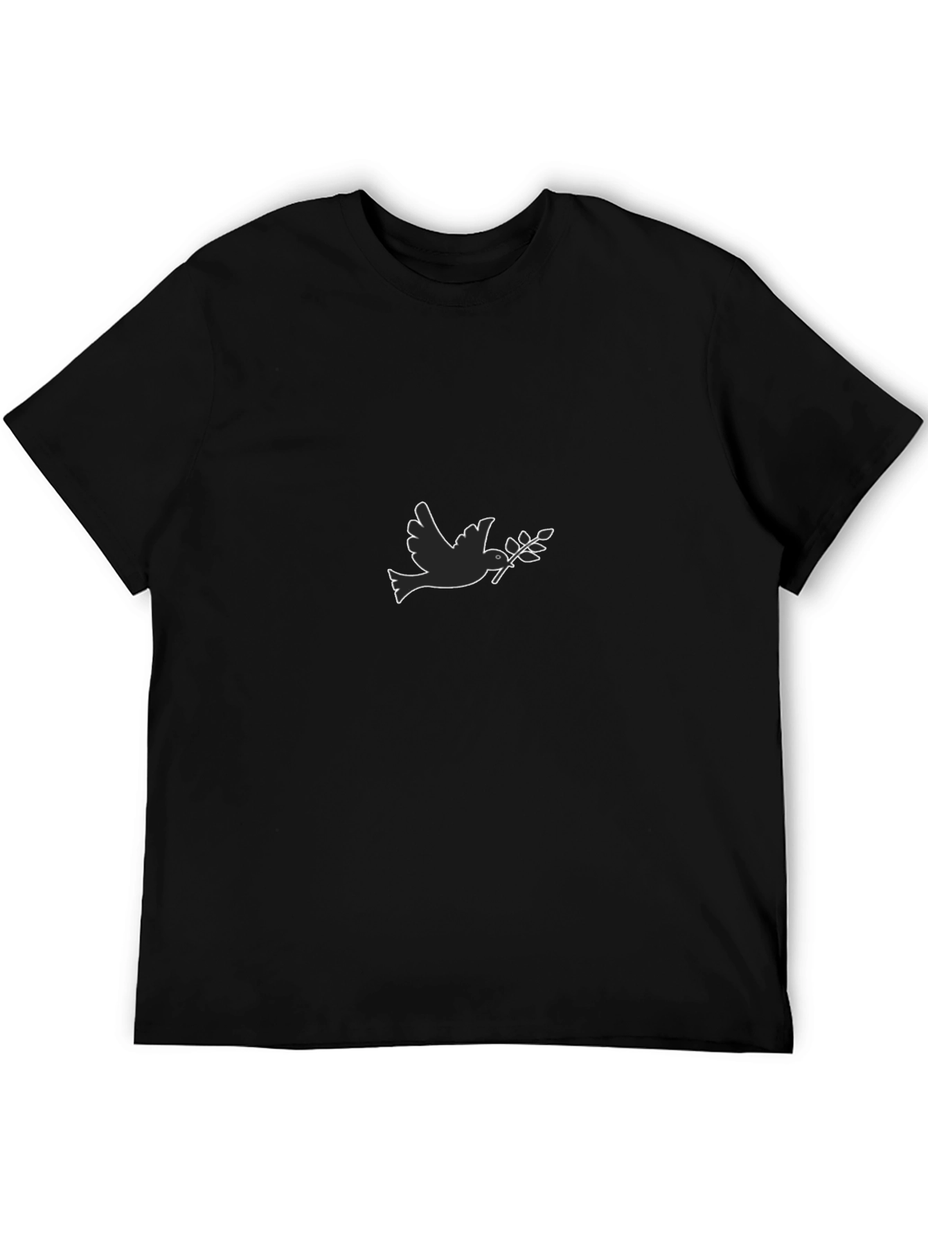 Peace Dove Graphic Tee - Black Cotton Blend