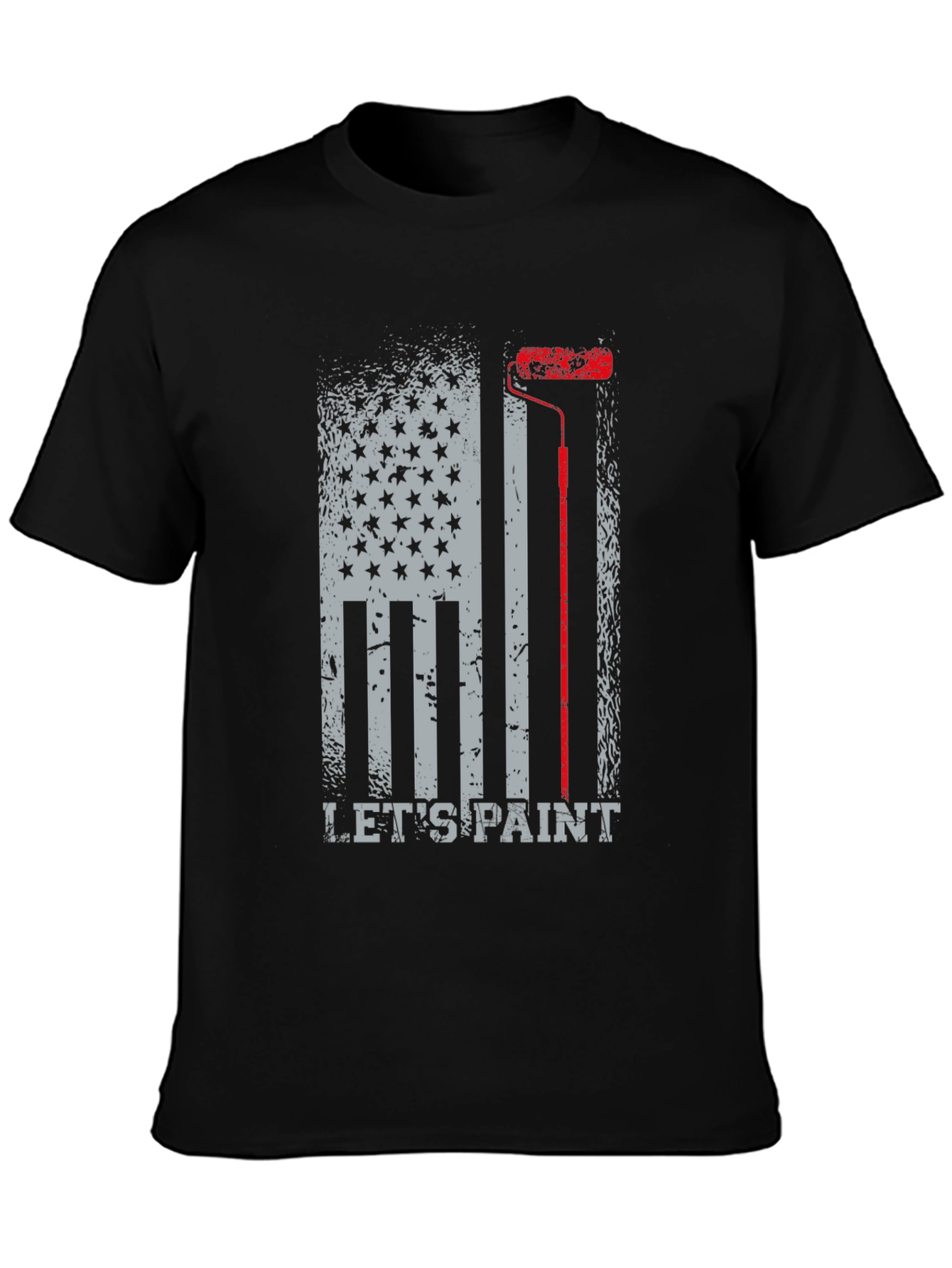 Lets Paint American Flag Graphic T-Shirt