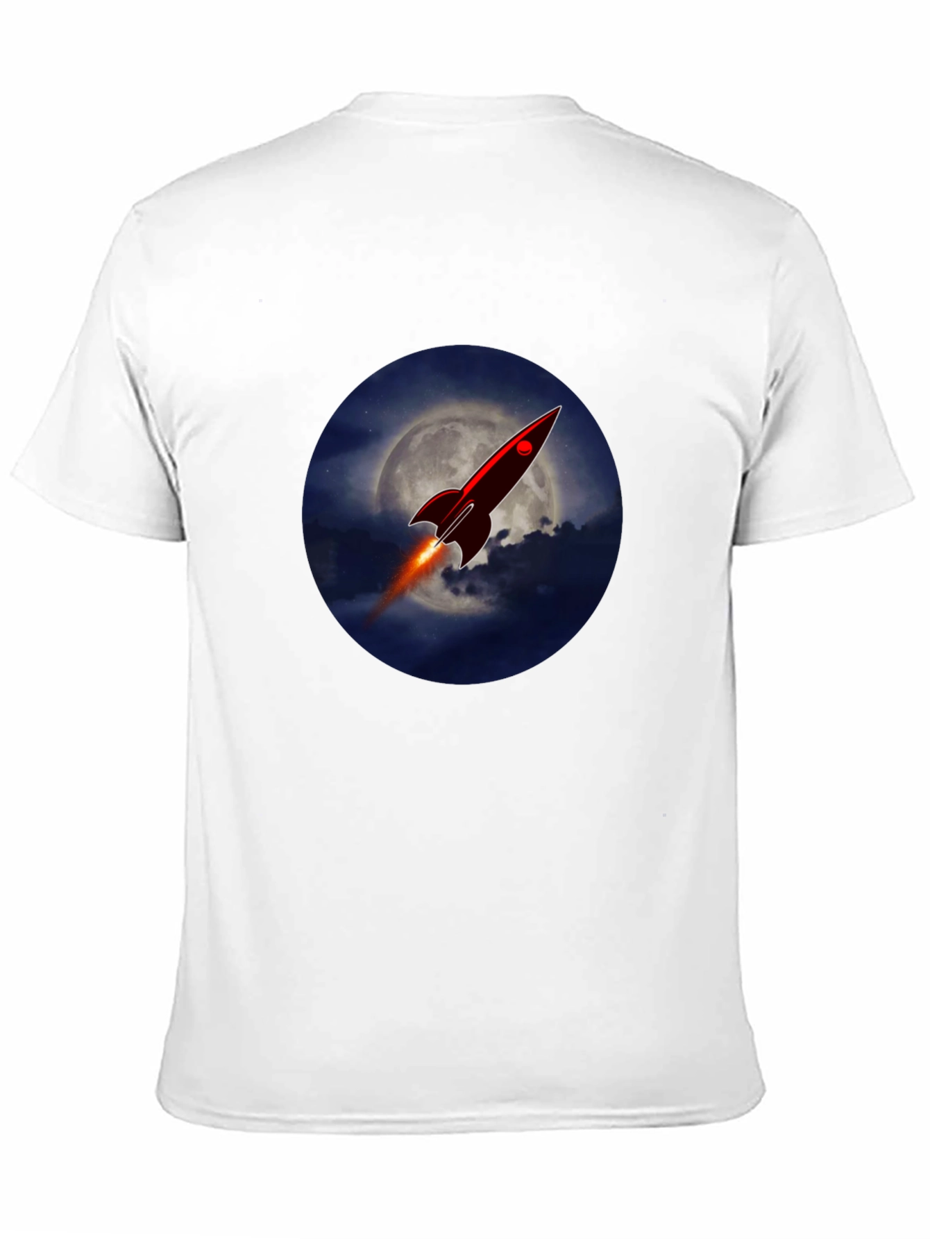 Rocket to the Moon Graphic T-Shirt - Black