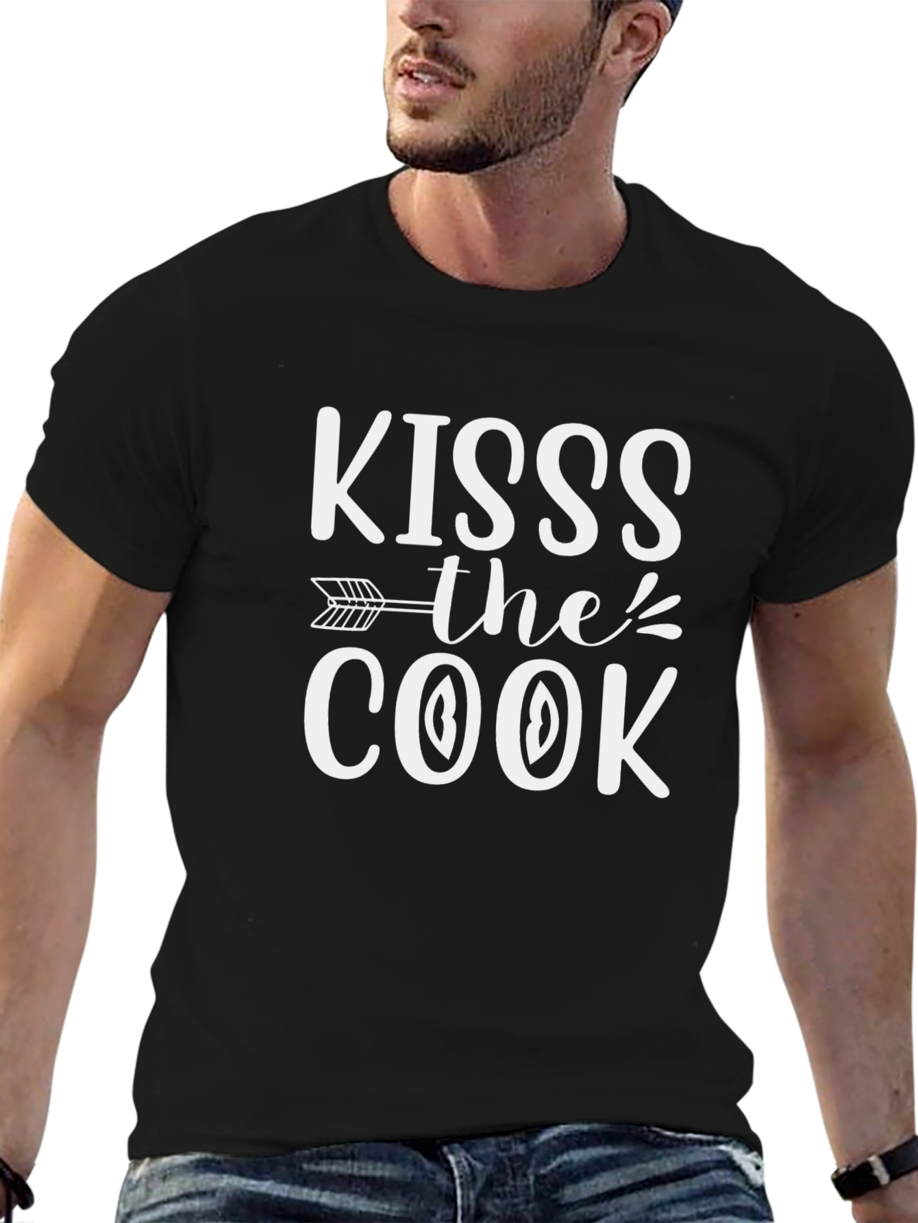 Kiss the Cook Graphic Tee - Black