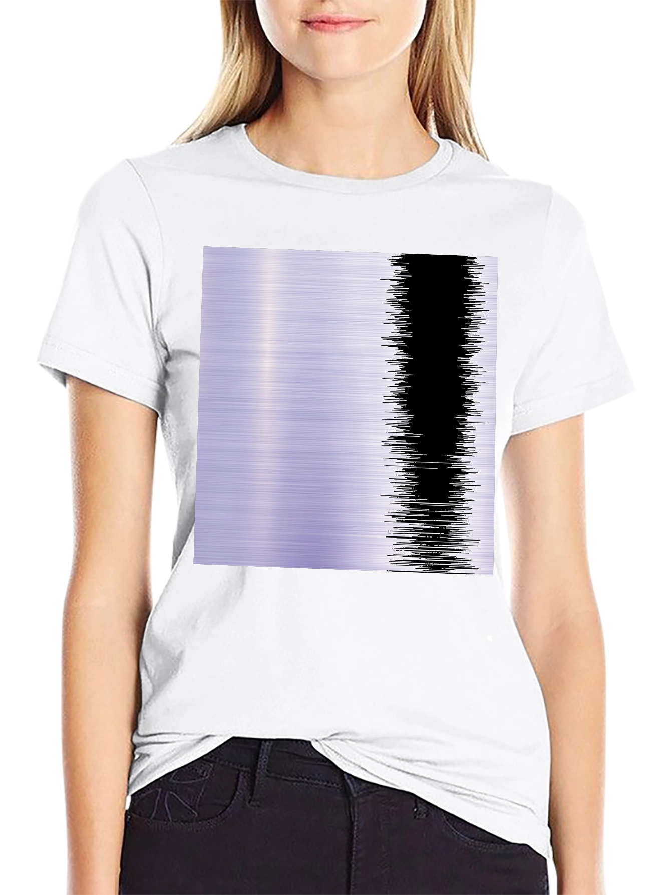 Modern Abstract Graphic T-Shirt - Black