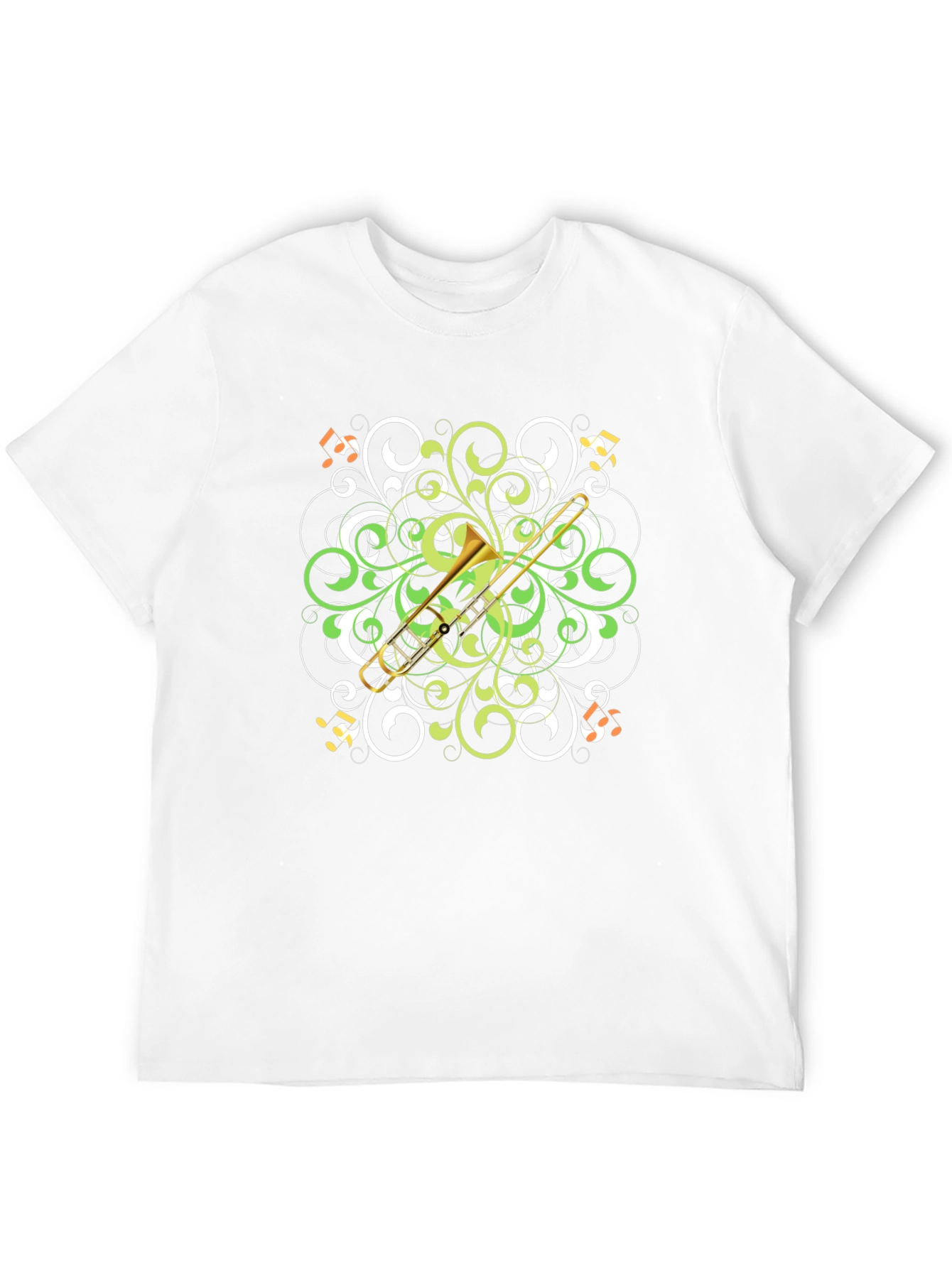 Trombone Swirl T-Shirt - Musical Style