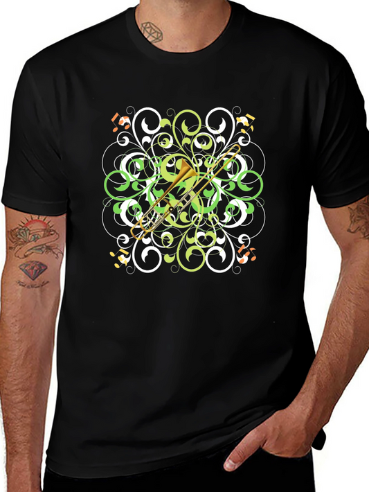 Trombone Swirl T-Shirt - Musical Style