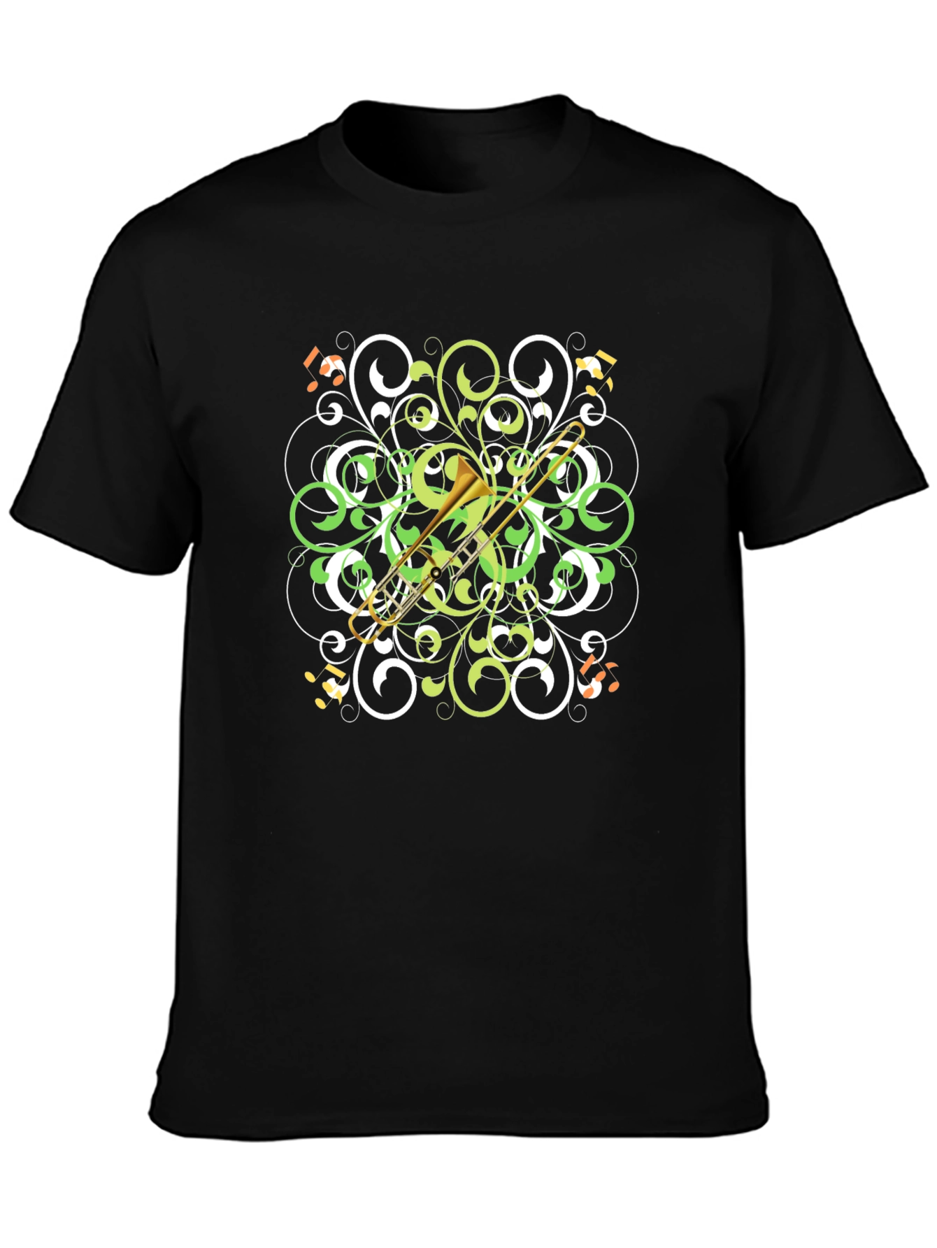 Trombone Swirl T-Shirt - Musical Style