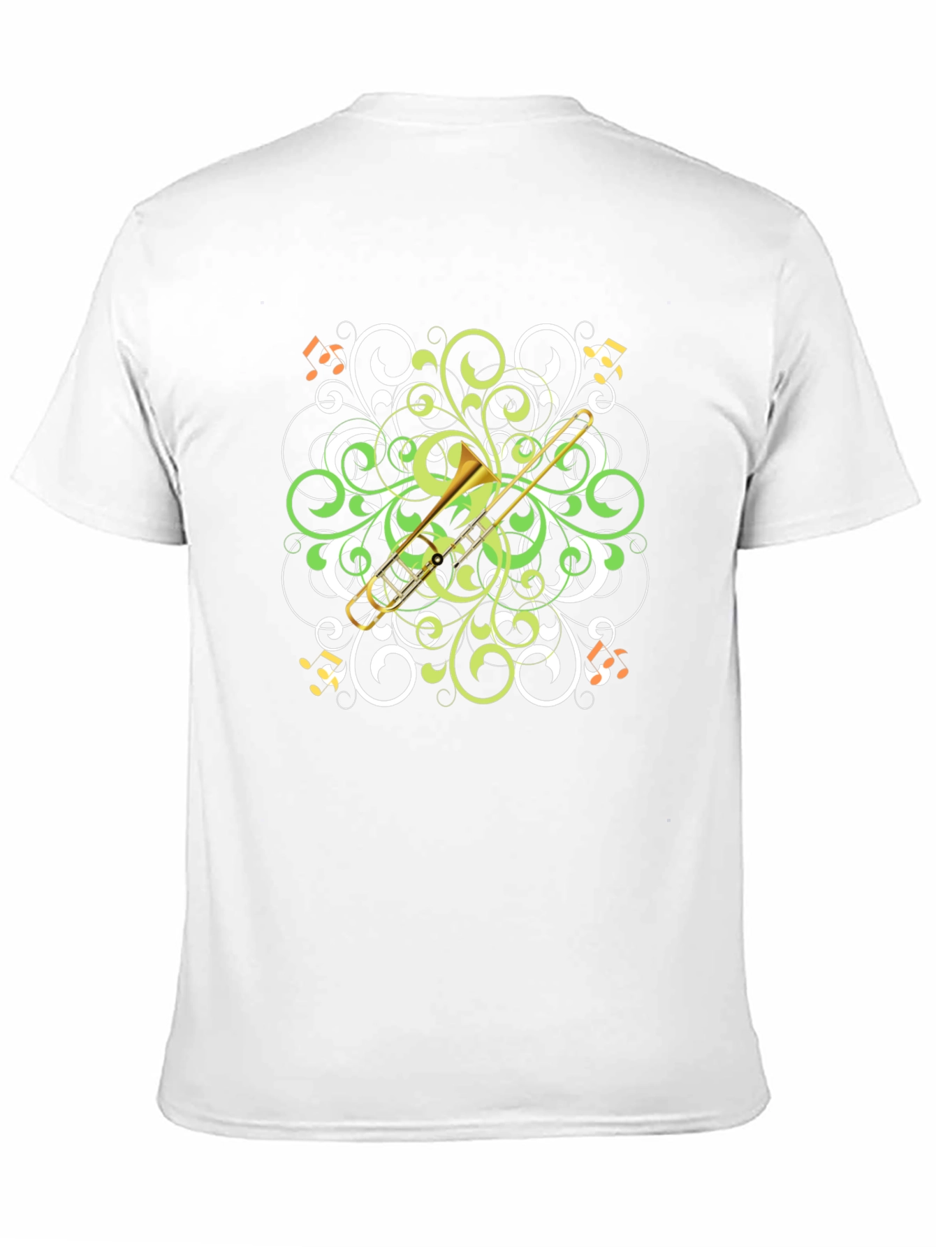 Trombone Swirl T-Shirt - Musical Style