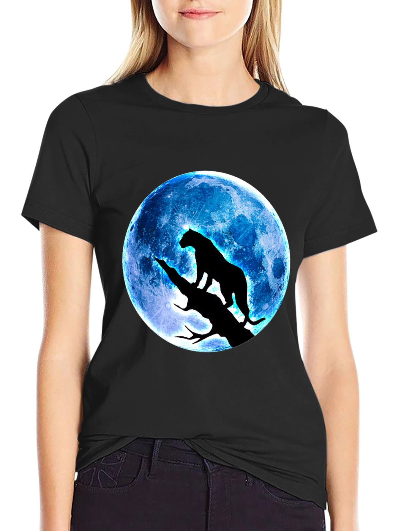 Black Panther Moon Mens Graphic Tee