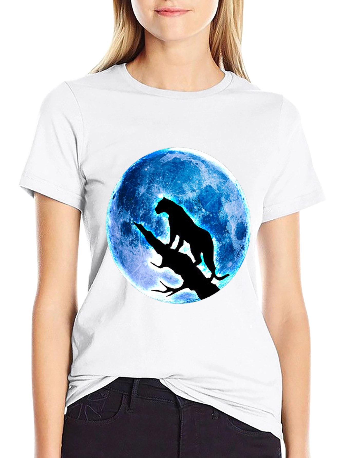 Black Panther Moon Mens Graphic Tee