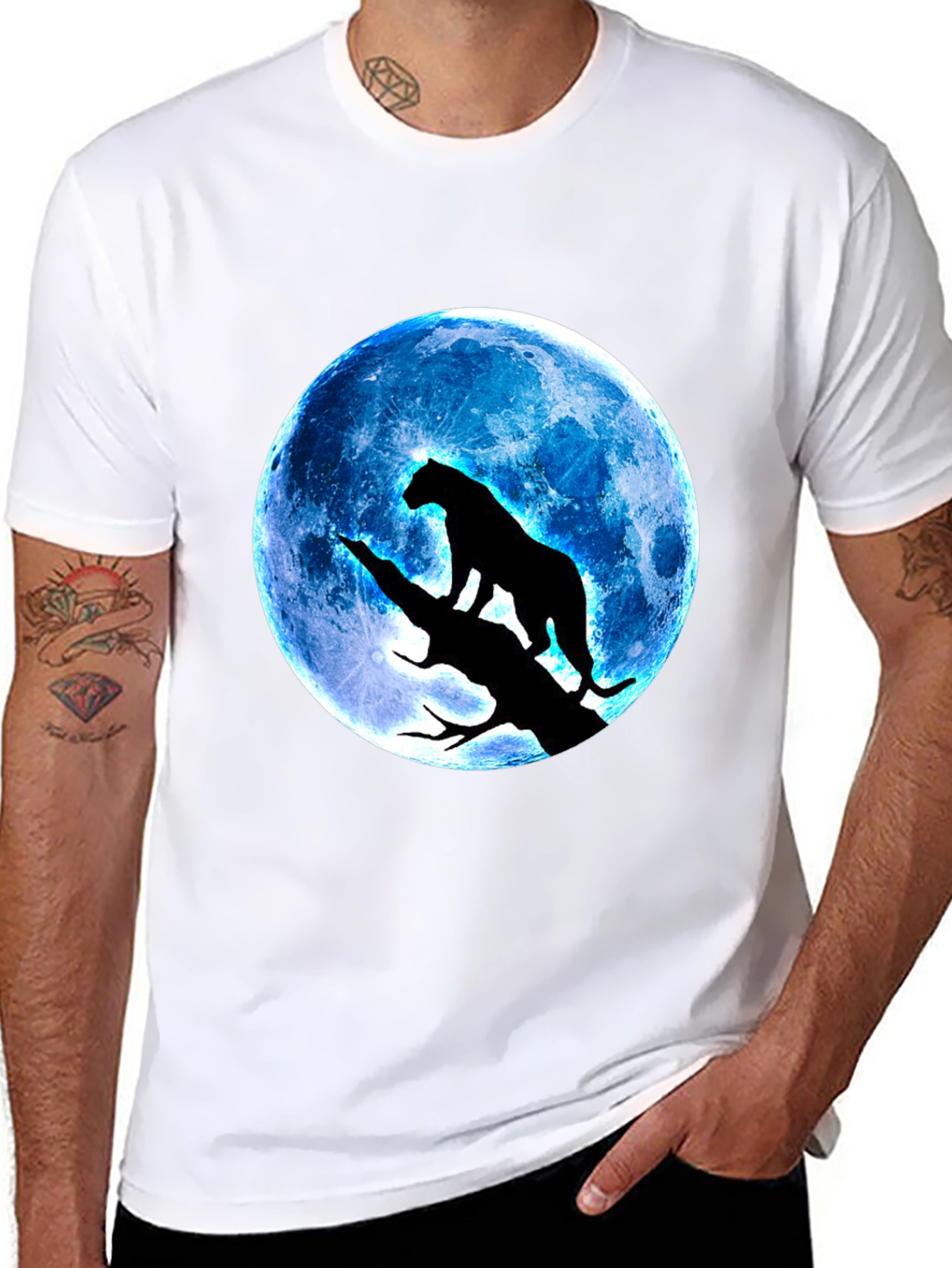 Black Panther Moon Mens Graphic Tee