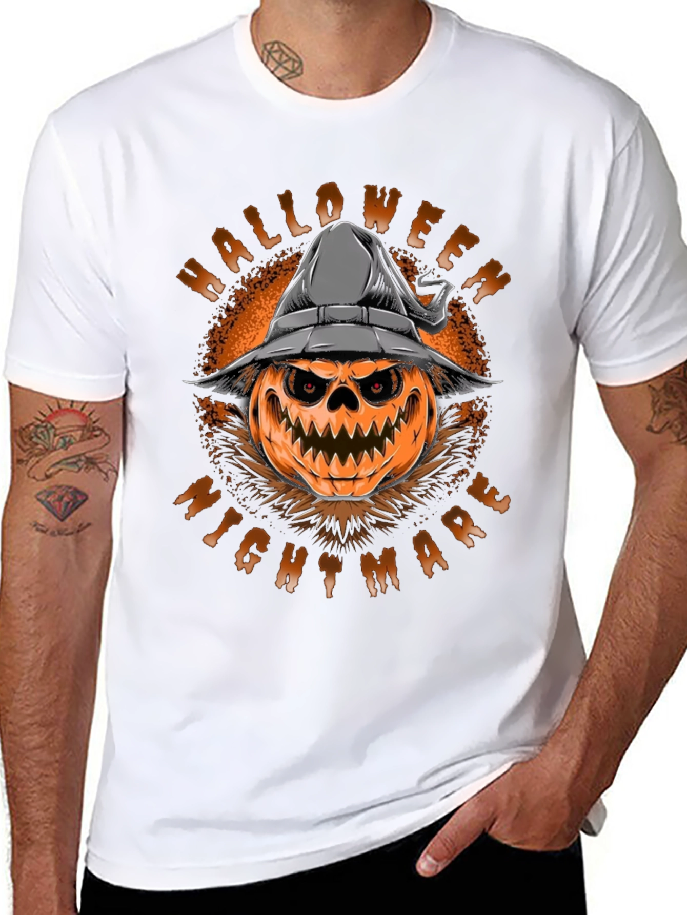 Halloween Nightmare Pumpkin Witch T-Shirt