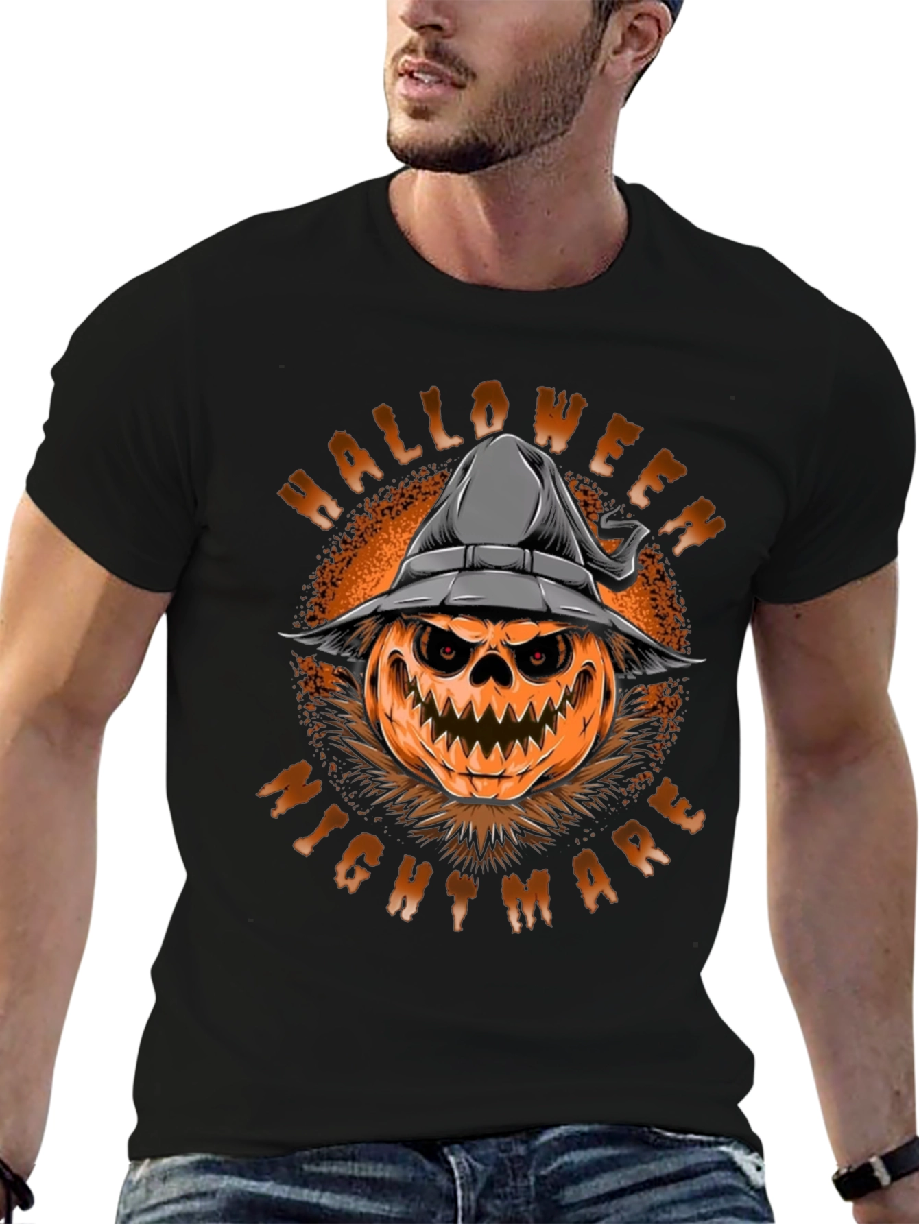 Halloween Nightmare Pumpkin Witch T-Shirt