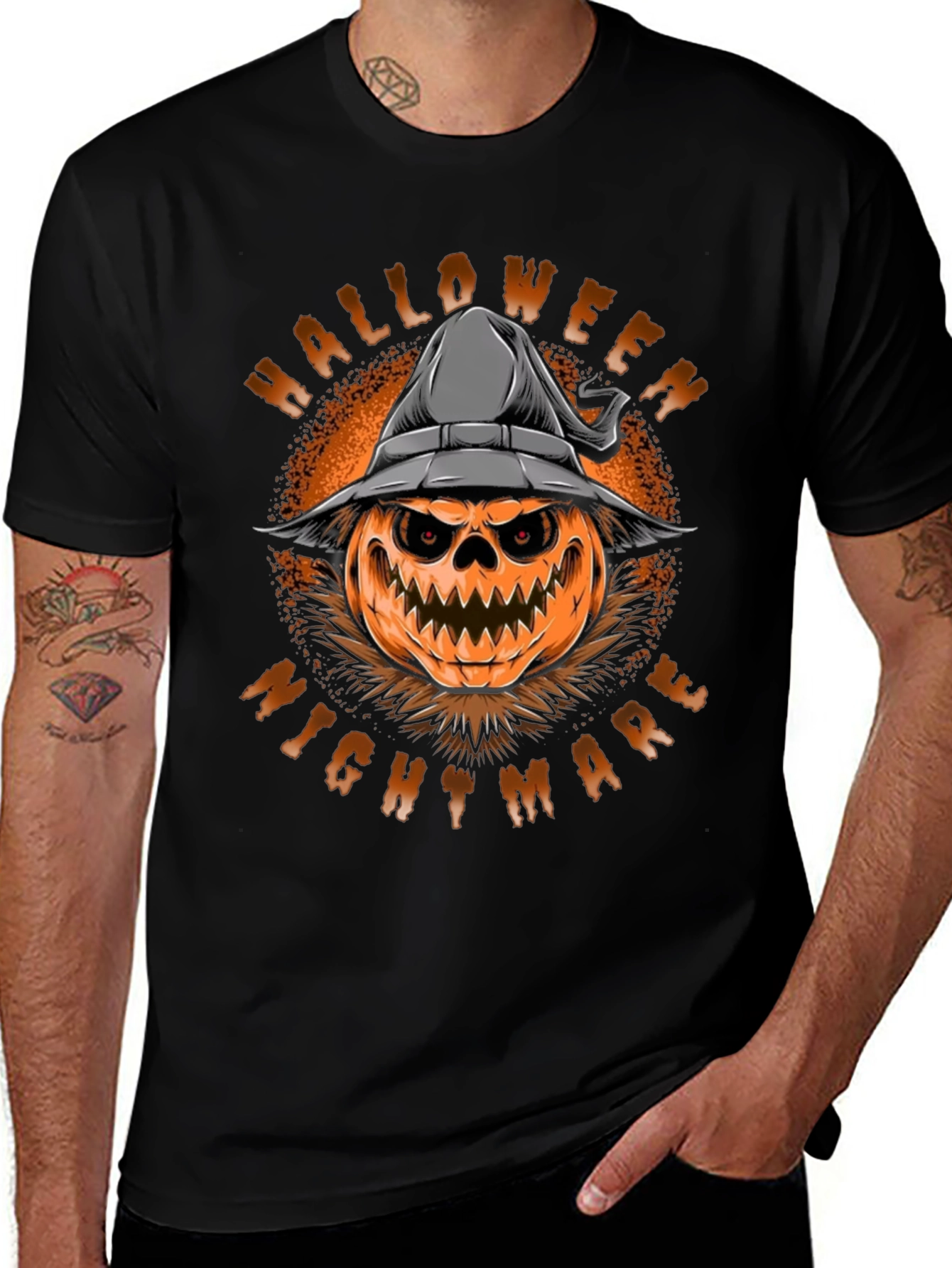 Halloween Nightmare Pumpkin Witch T-Shirt