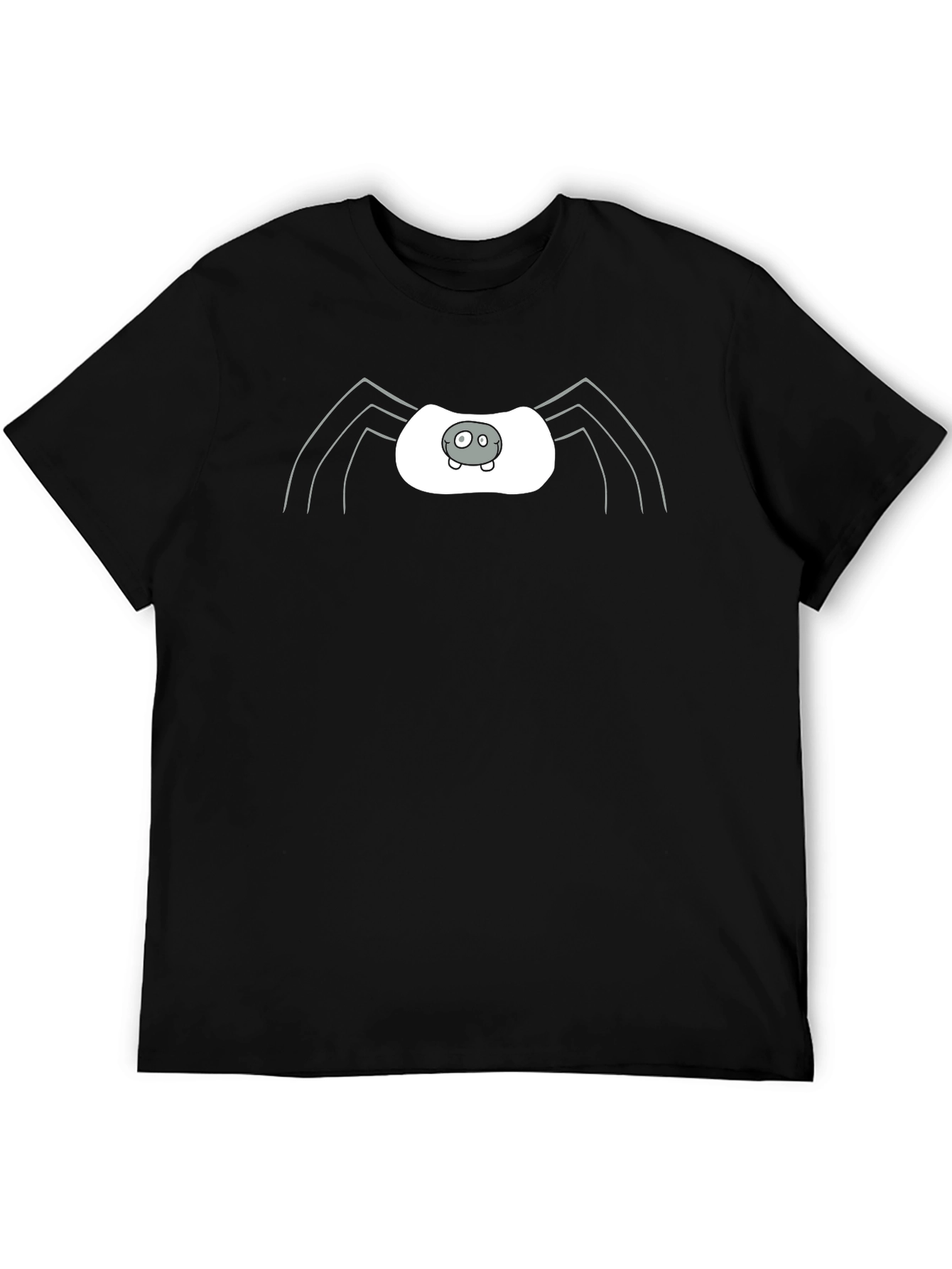 Cartoon Spider Graphic Black T-Shirt